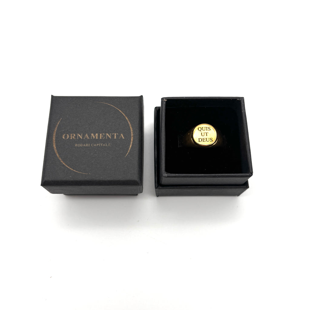 Anello Quis Ut Deus - dorato