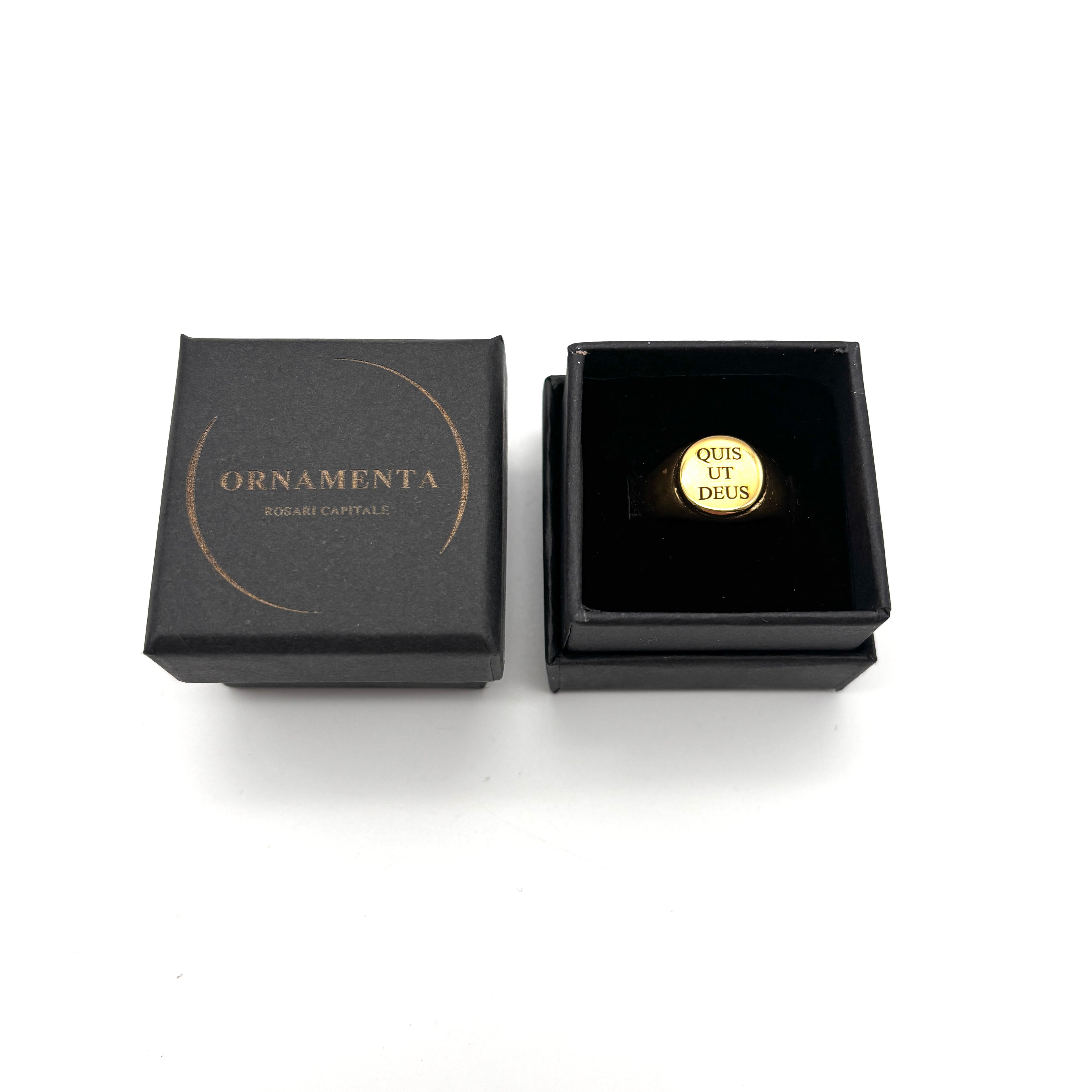 Anello Quis Ut Deus - dorato