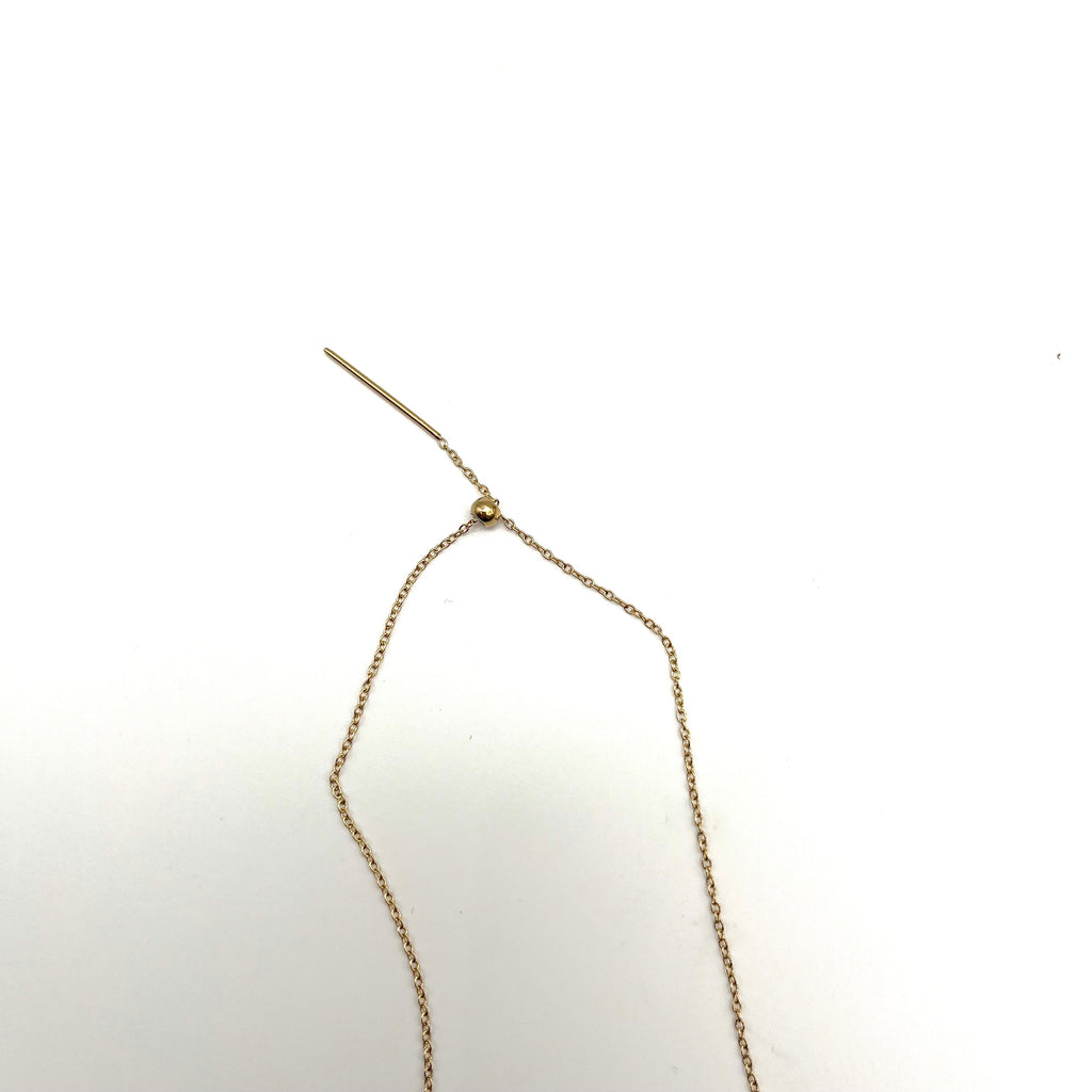 Collana mini croce dorata con zirconi