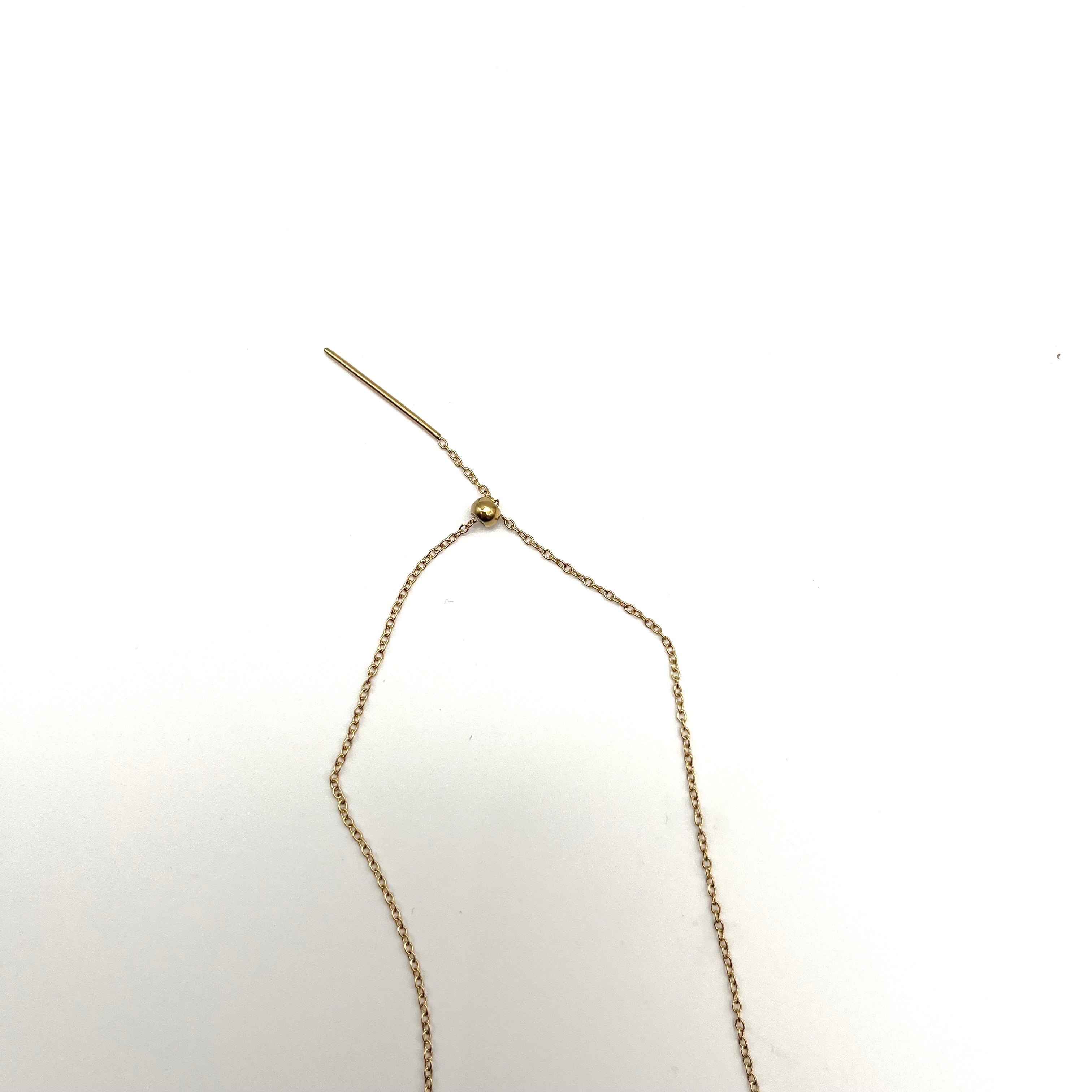 Collana mini croce dorata con zirconi