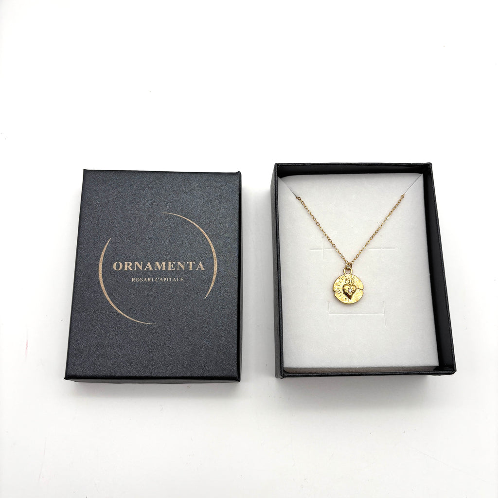 Collana Cuore Sacro retrò - oro