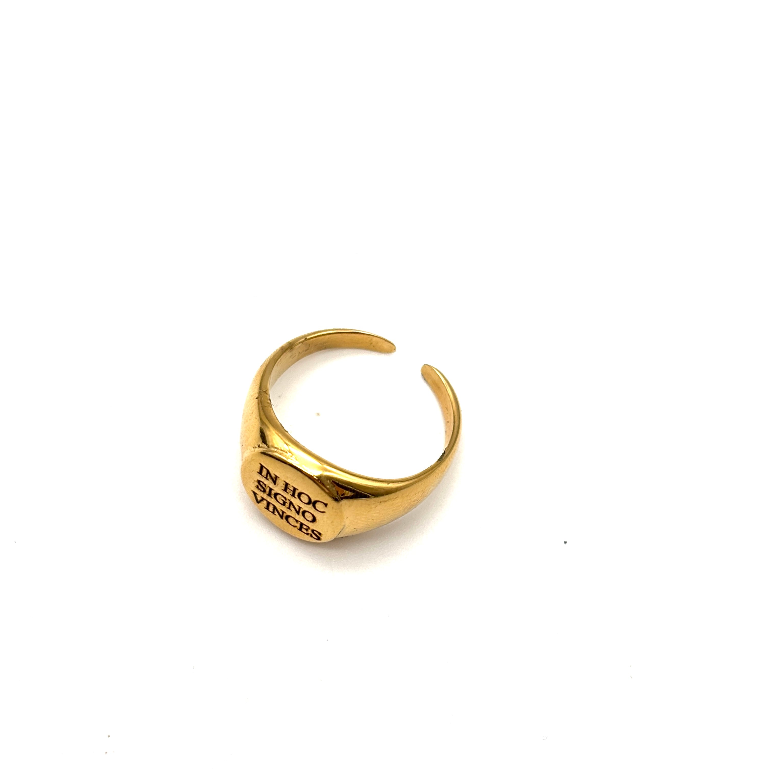 Anello In Hoc Signo Vinces - dorato