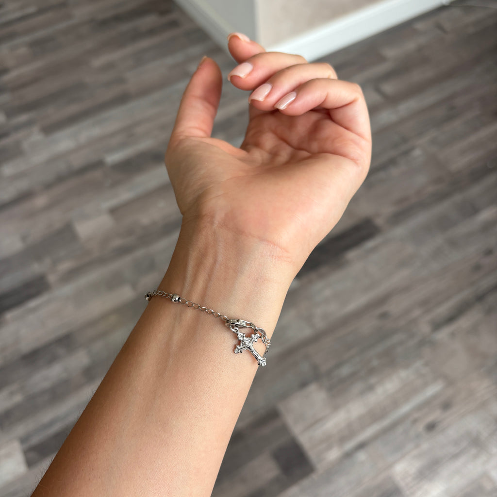 Bracciale Rosario in Argento 925 grani 4mm