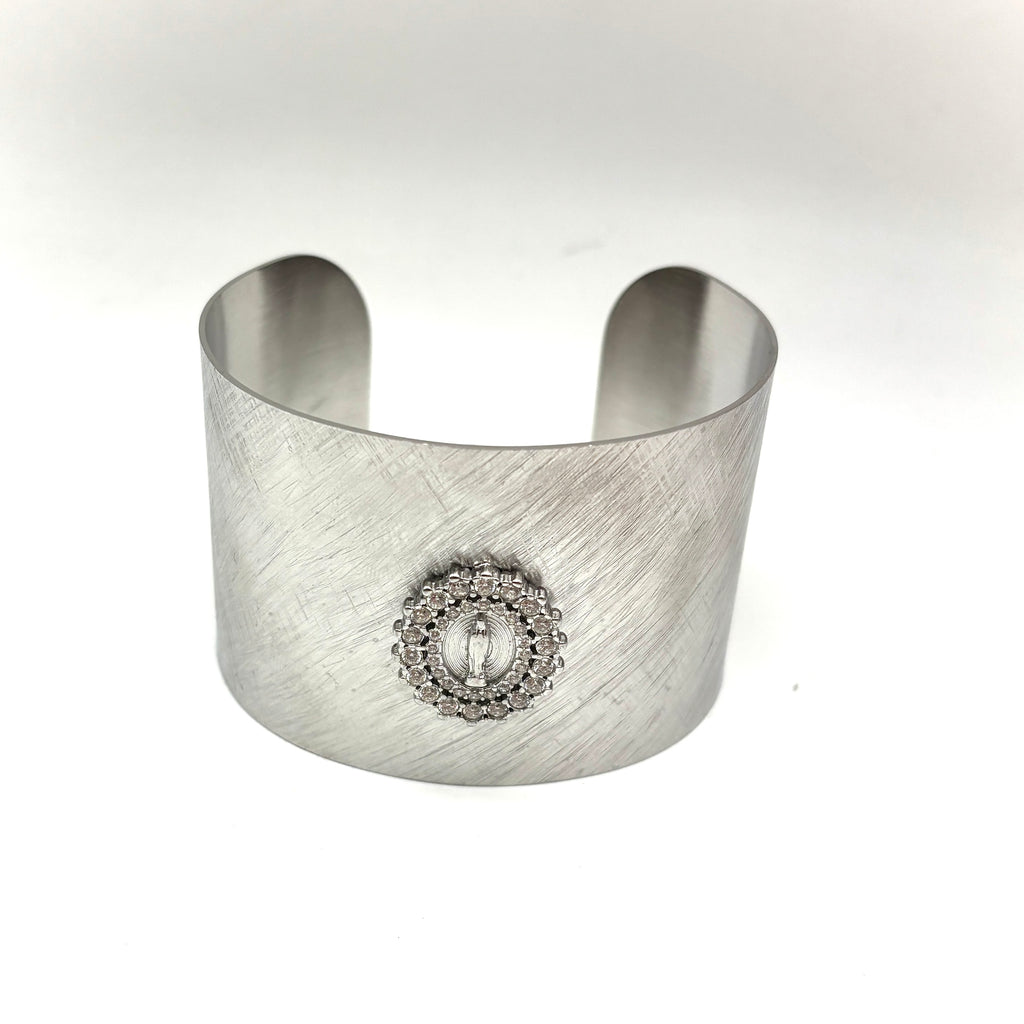Bracciale fascia Madonna Argentato