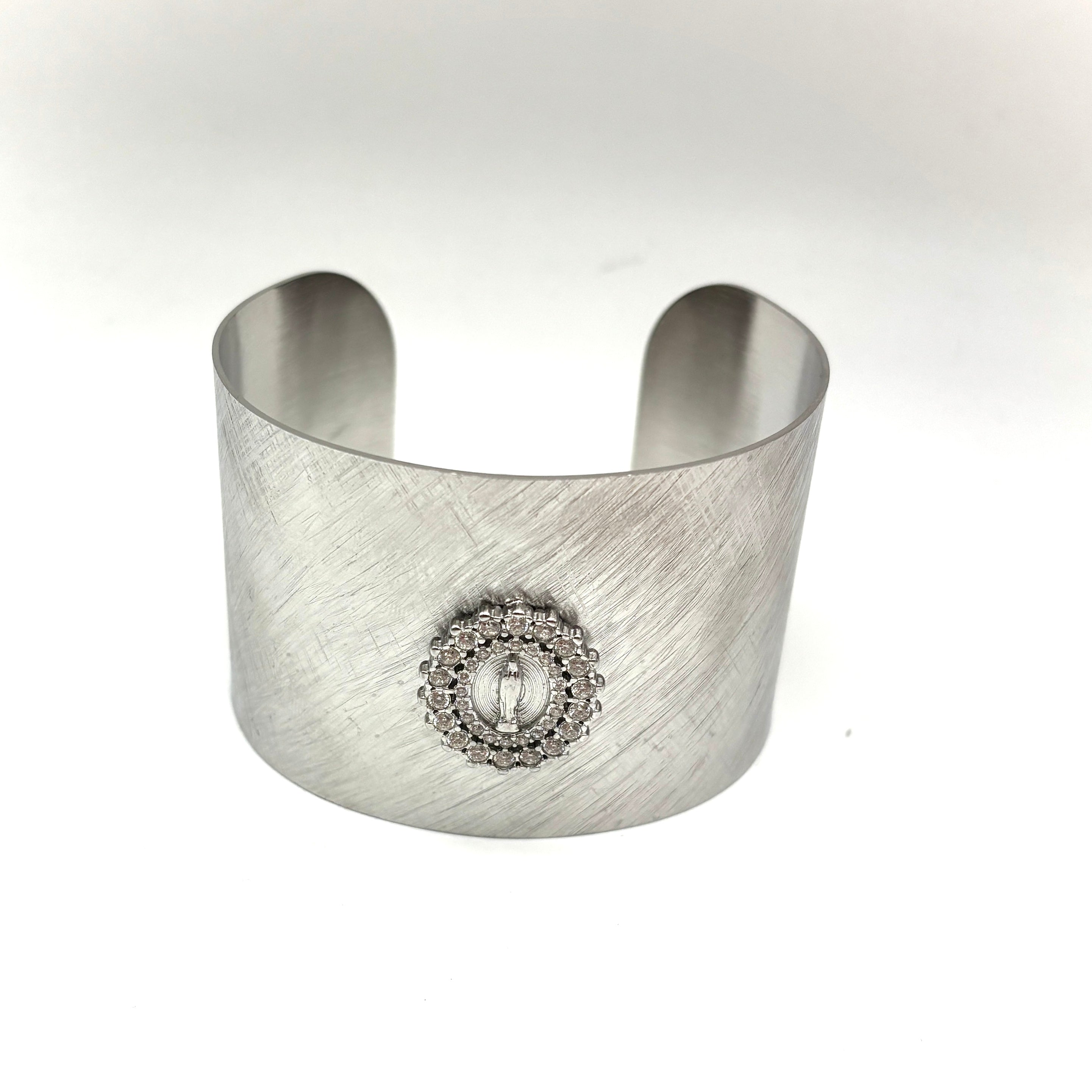 Bracciale fascia Madonna Argentato