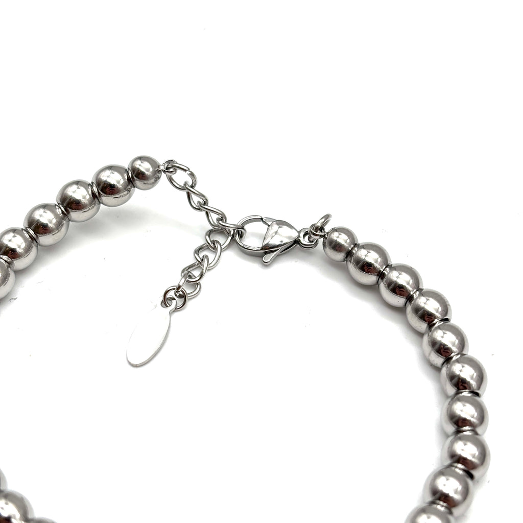 Bracciale sfere in acciaio - Sub Tuo Praesidio