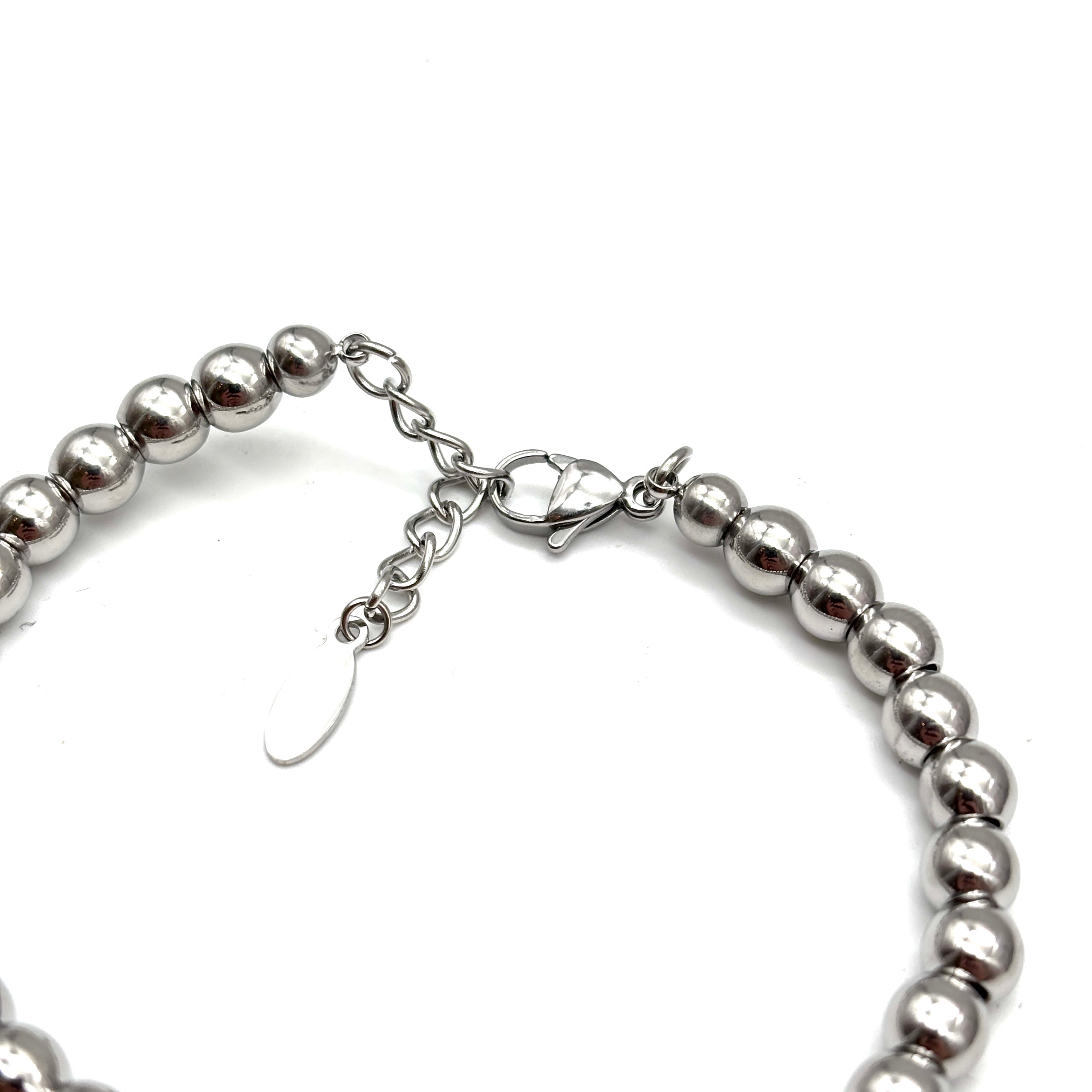 Bracciale sfere in acciaio - Sub Tuo Praesidio
