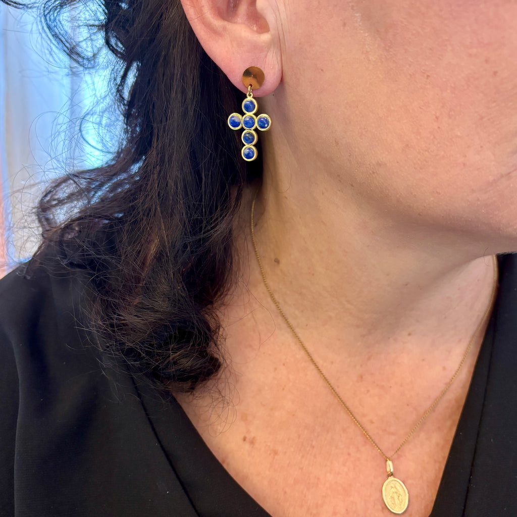 Orecchini in acciao - Crux Rubra