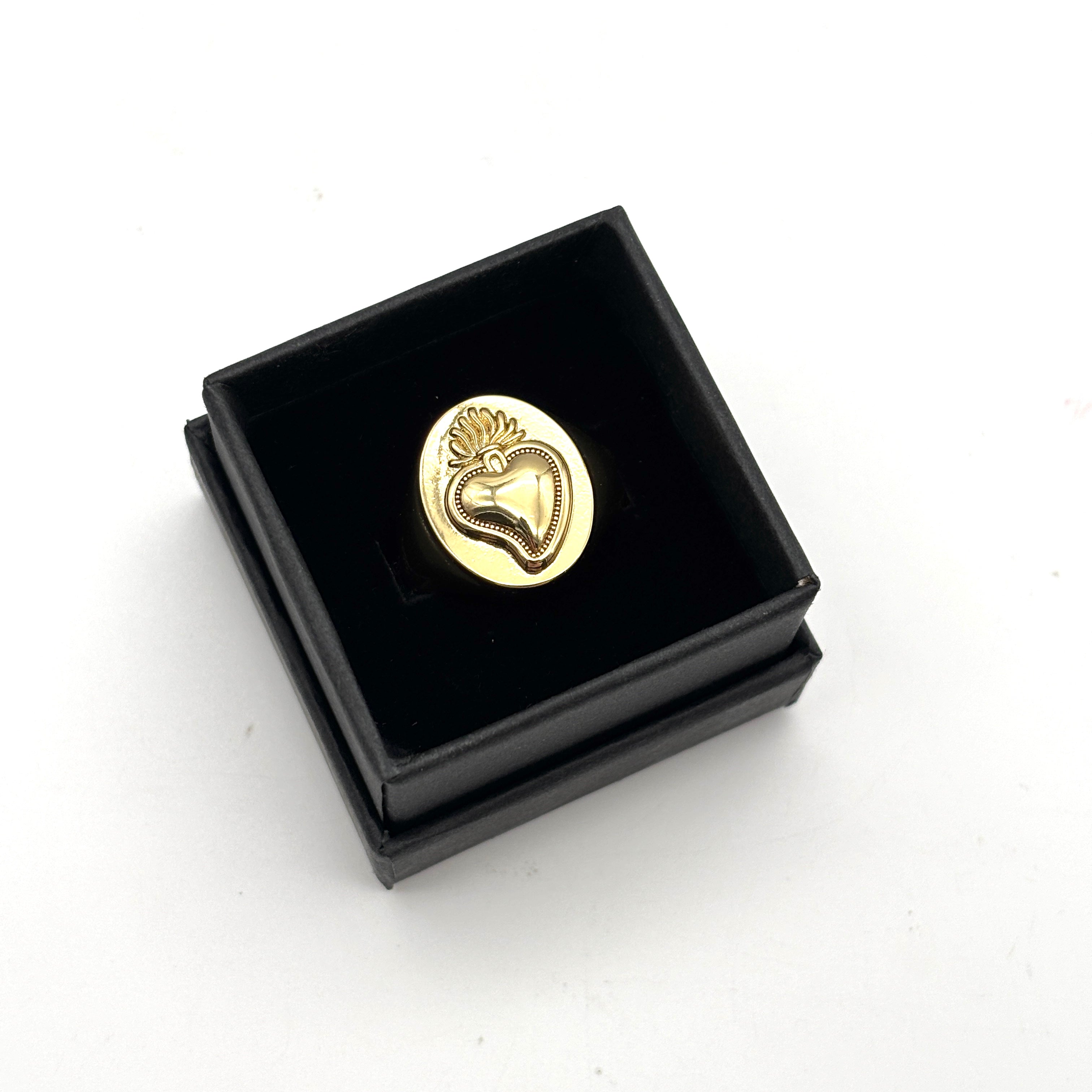 Anello Sacro Cuore - dorato