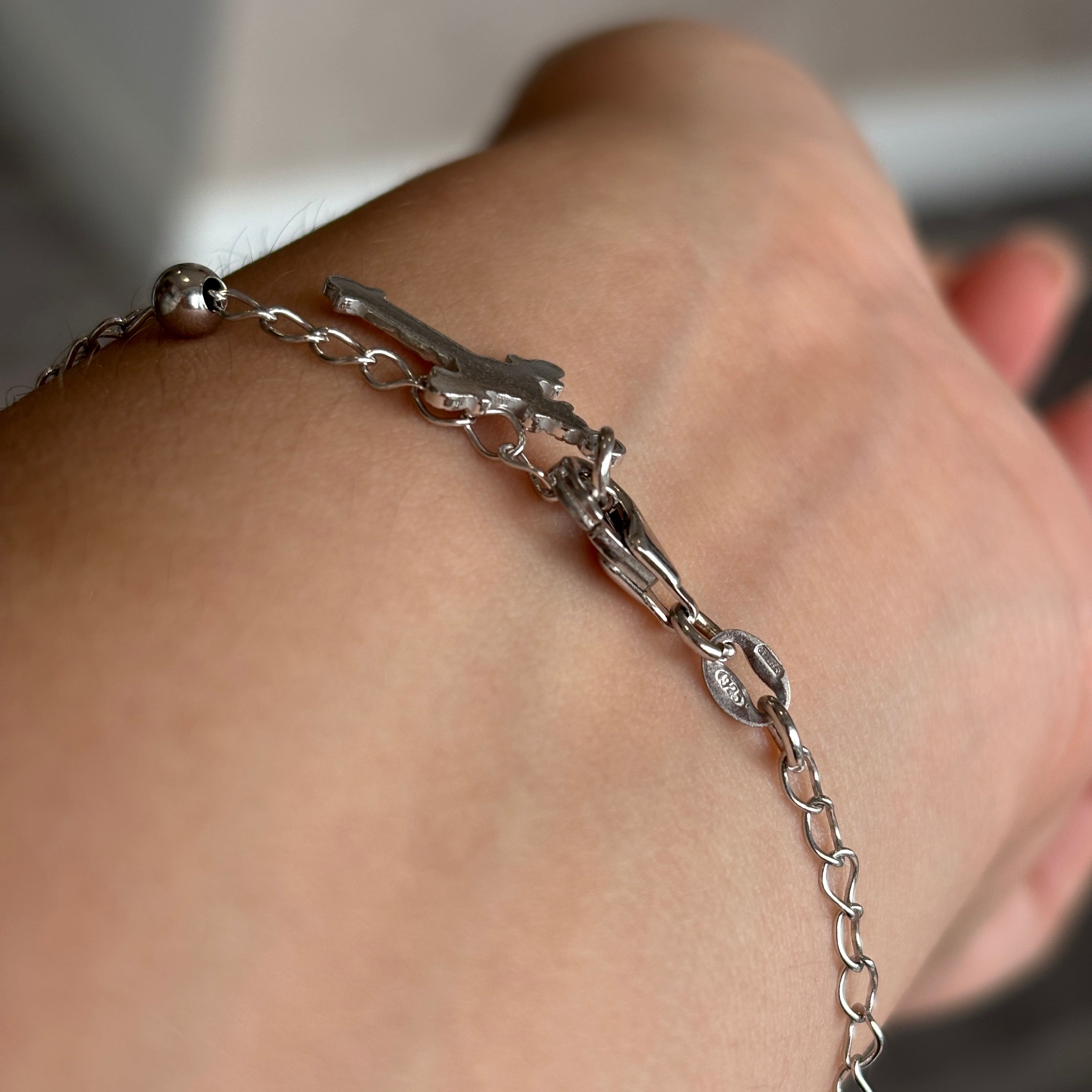 Bracciale Rosario in Argento 925 grani 4mm