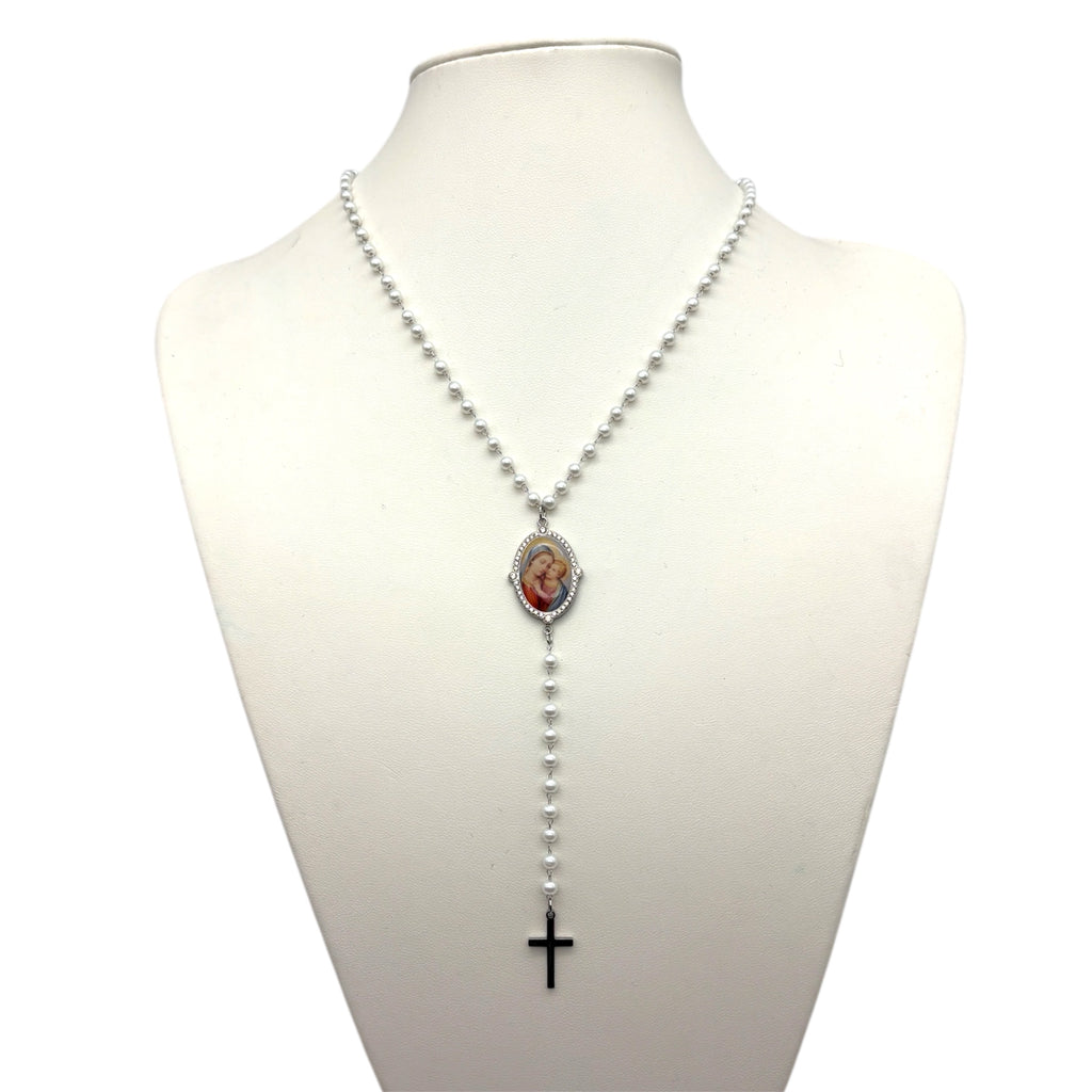 Collana Medaglione Madonna con Bambino Gesù