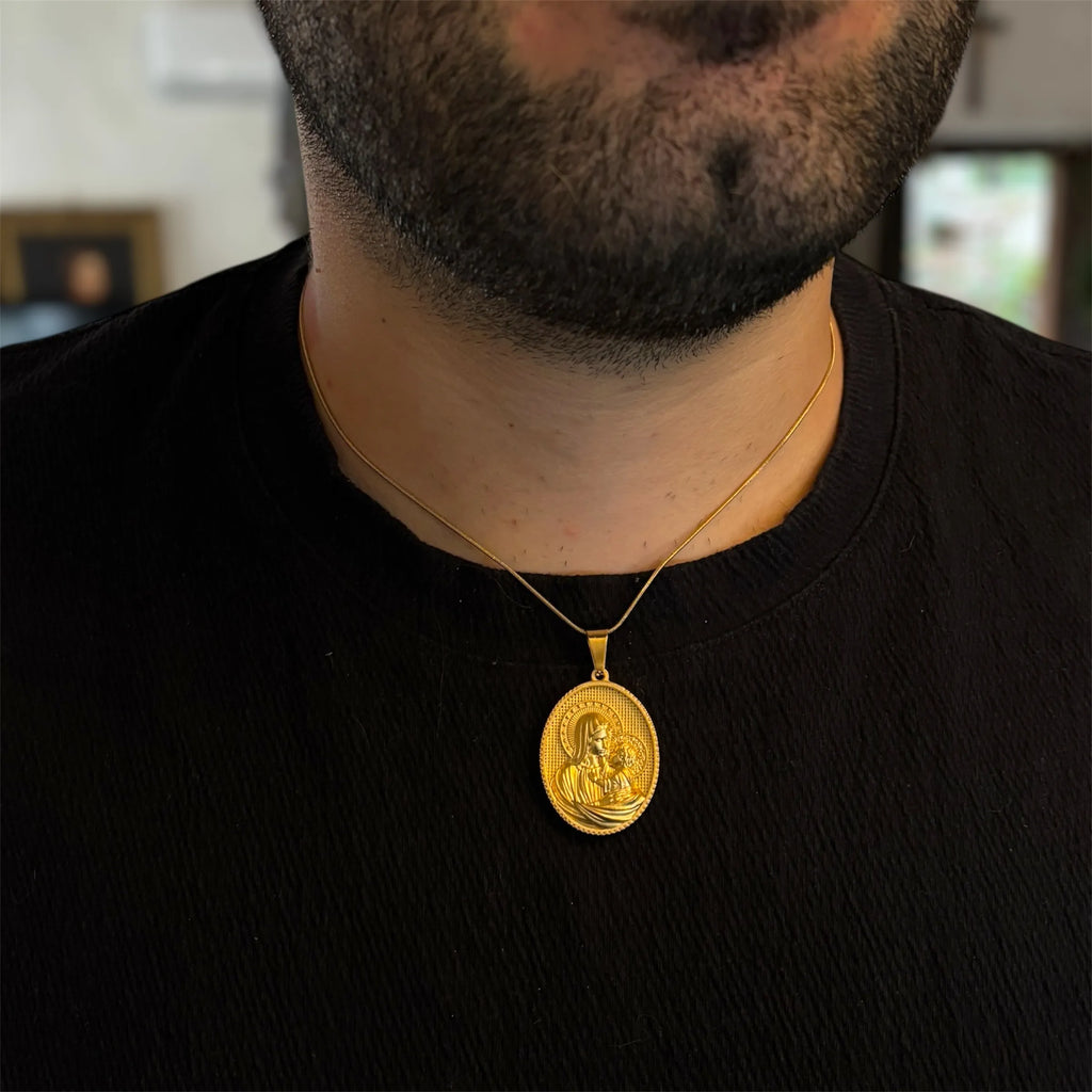 Collana Medaglione San Giuseppe – Acciaio Inox