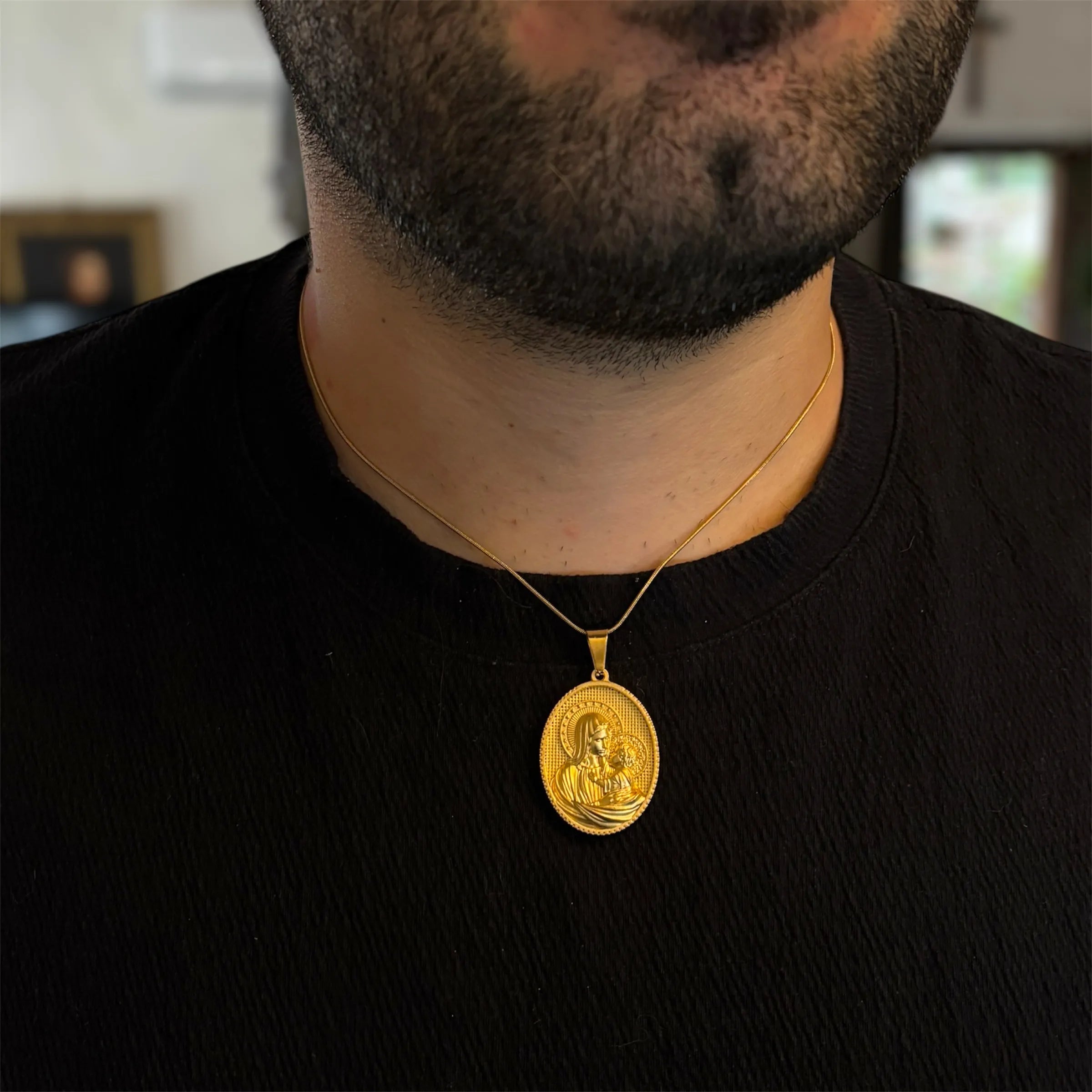 Collana Medaglione San Giuseppe – Acciaio Inox