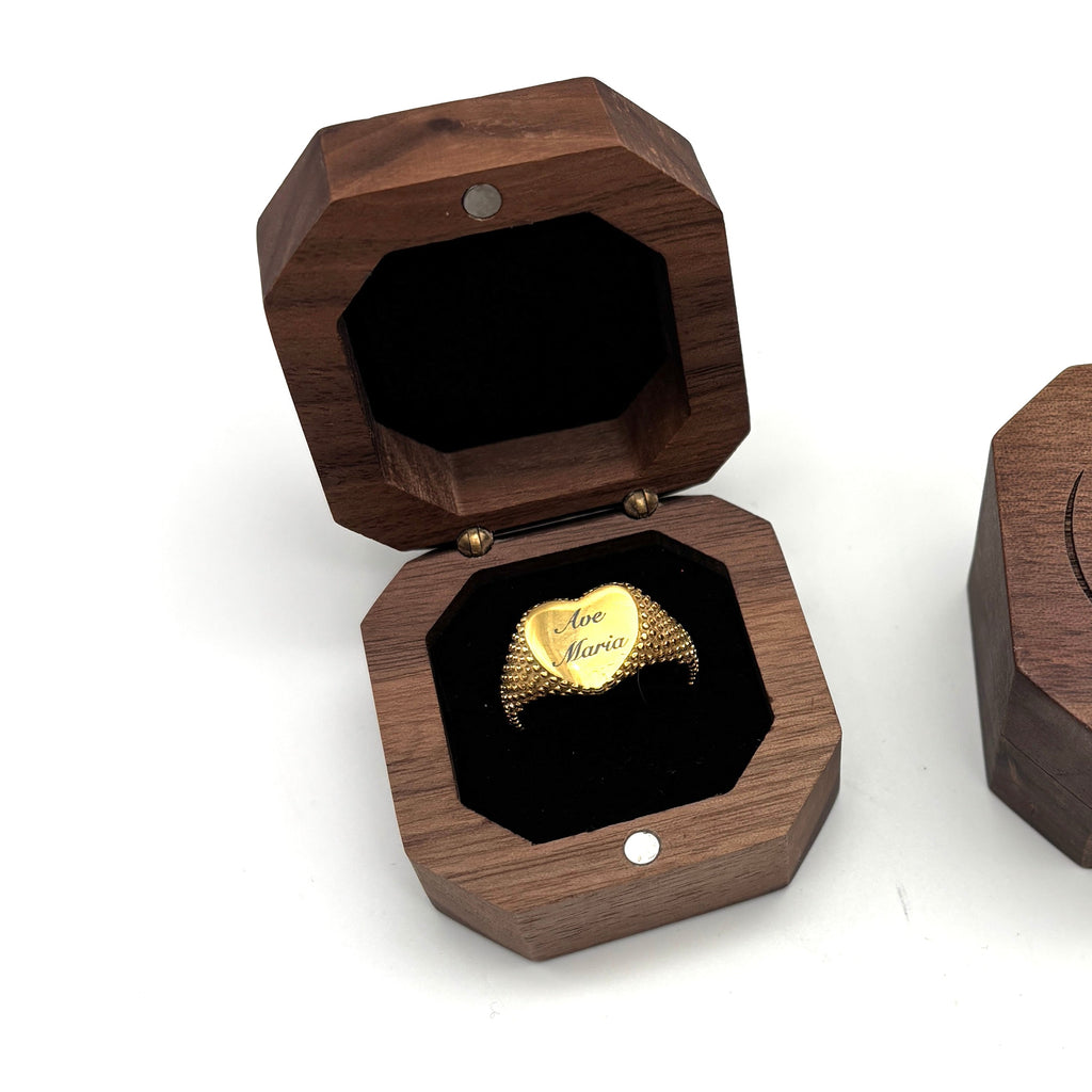 Anello Ave Maria - argento dorato