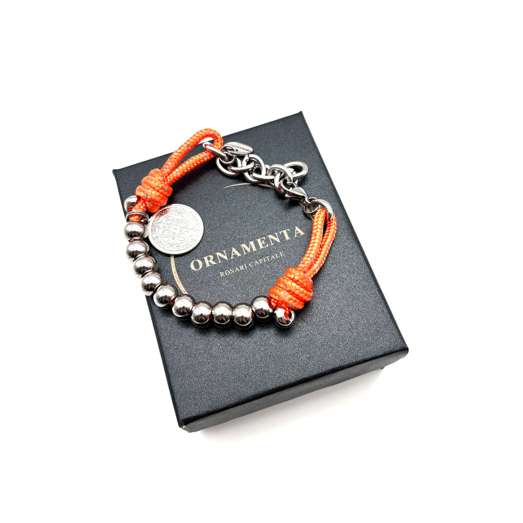 Bracciale in corda arancione - Virtus