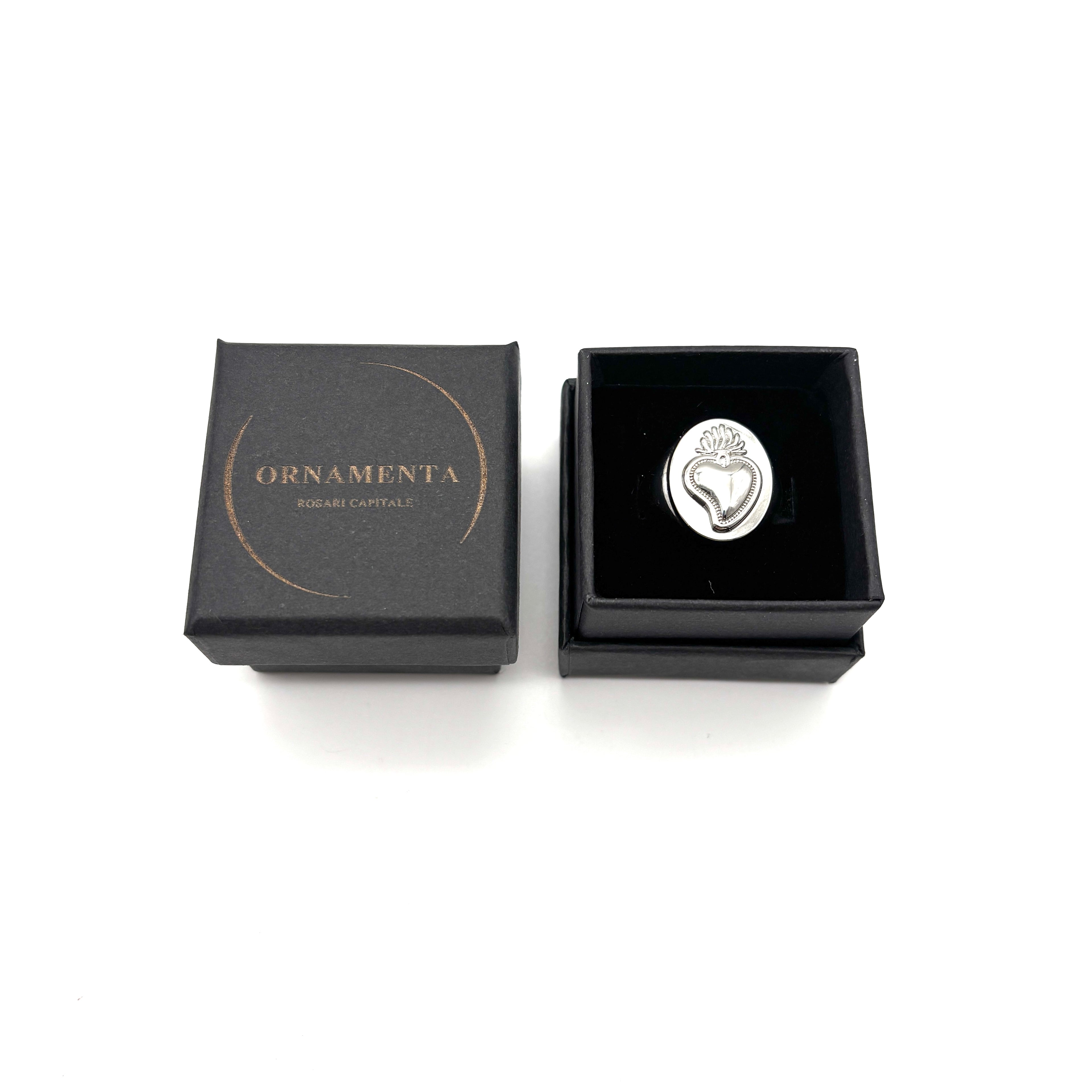 Anello Sacro Cuore - argento
