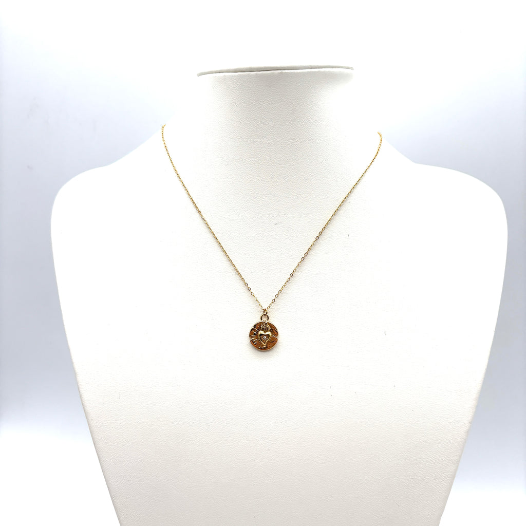 Collana Cuore Sacro retrò - oro