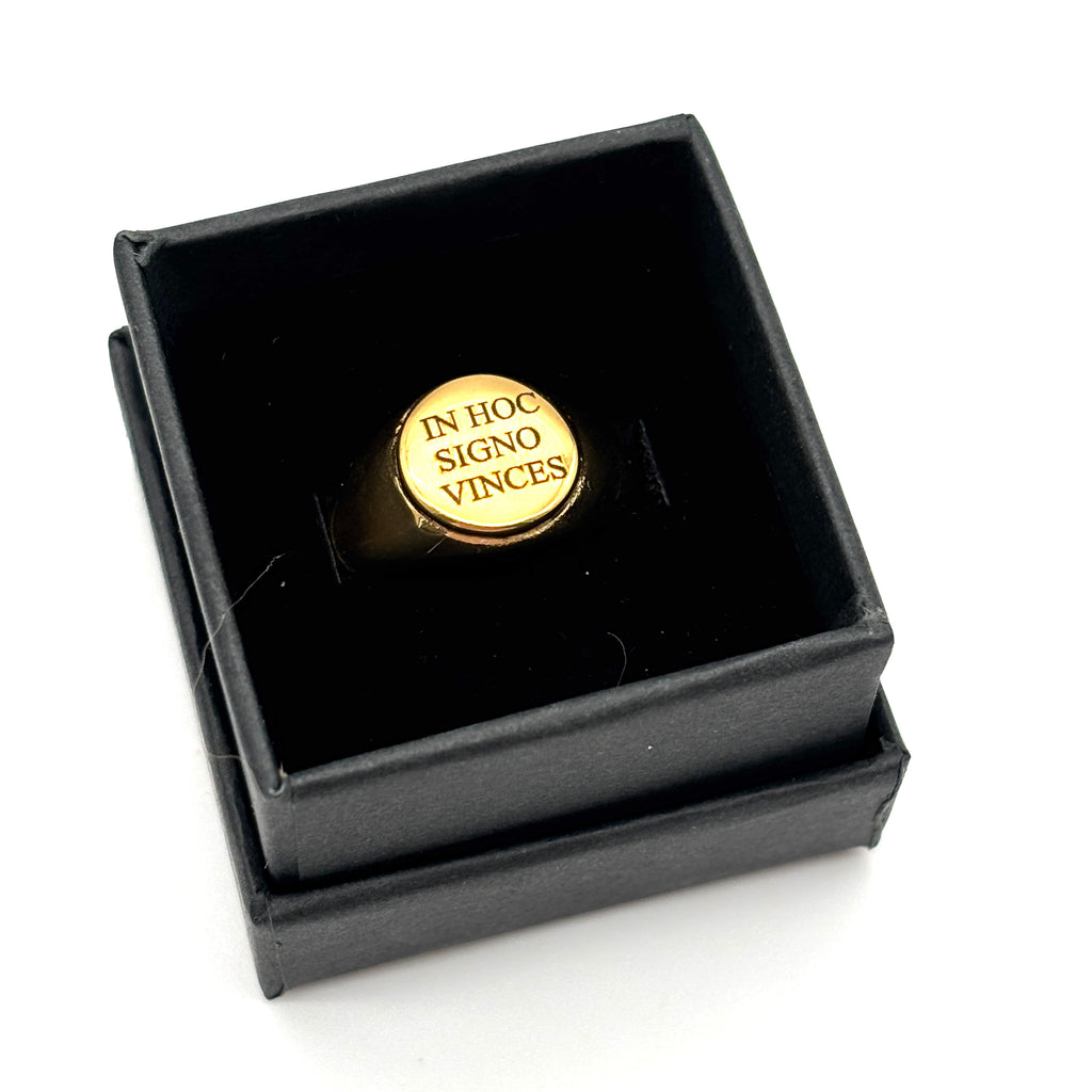 Anello In Hoc Signo Vinces - dorato