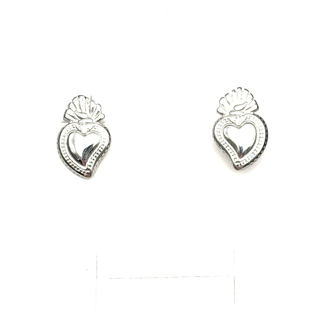 Orecchini a bottone Sacro Cuore
