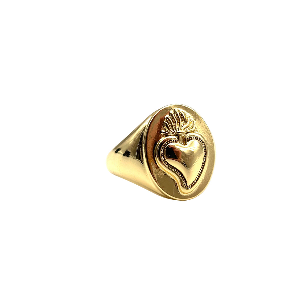 Anello Sacro Cuore - dorato