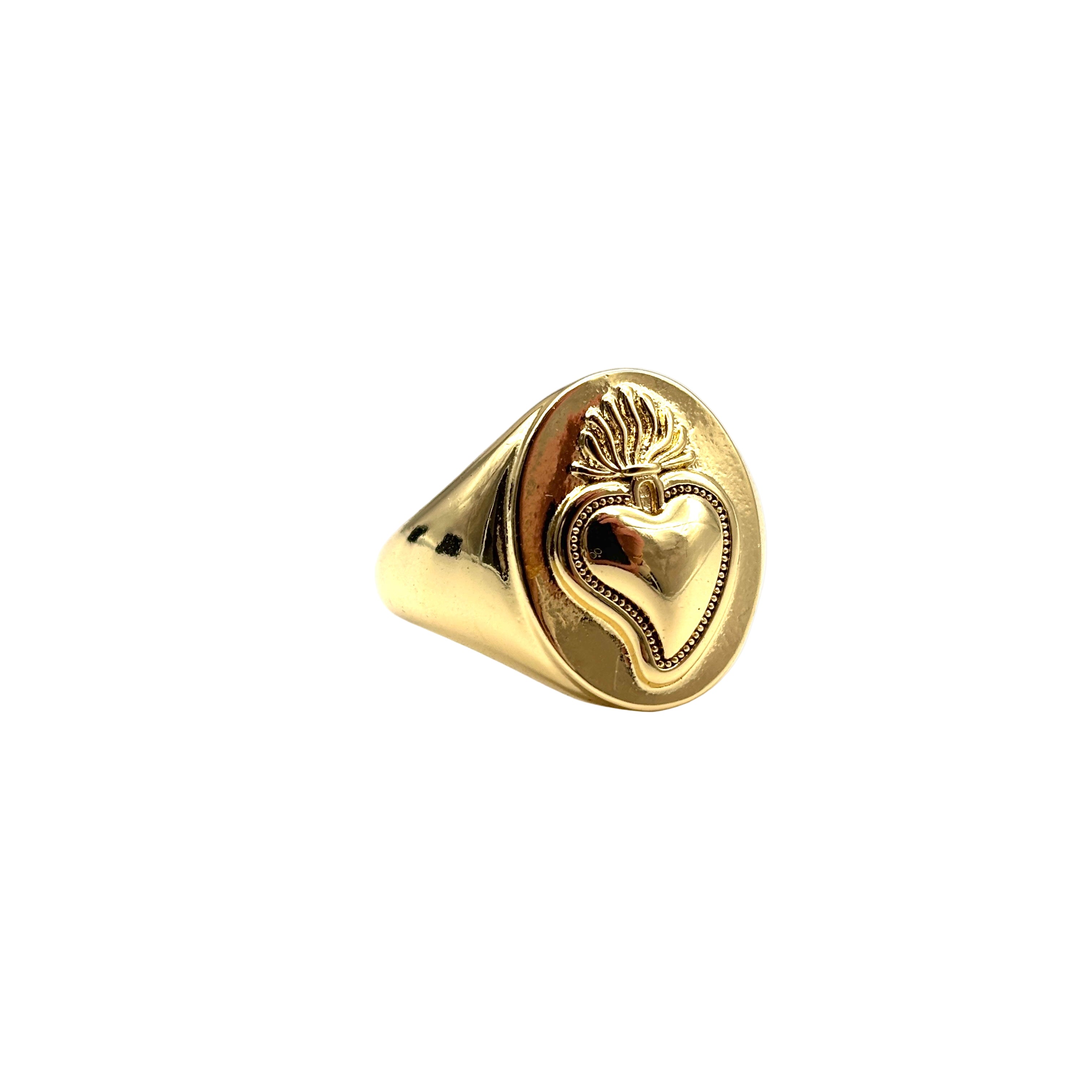 Anello Sacro Cuore - dorato