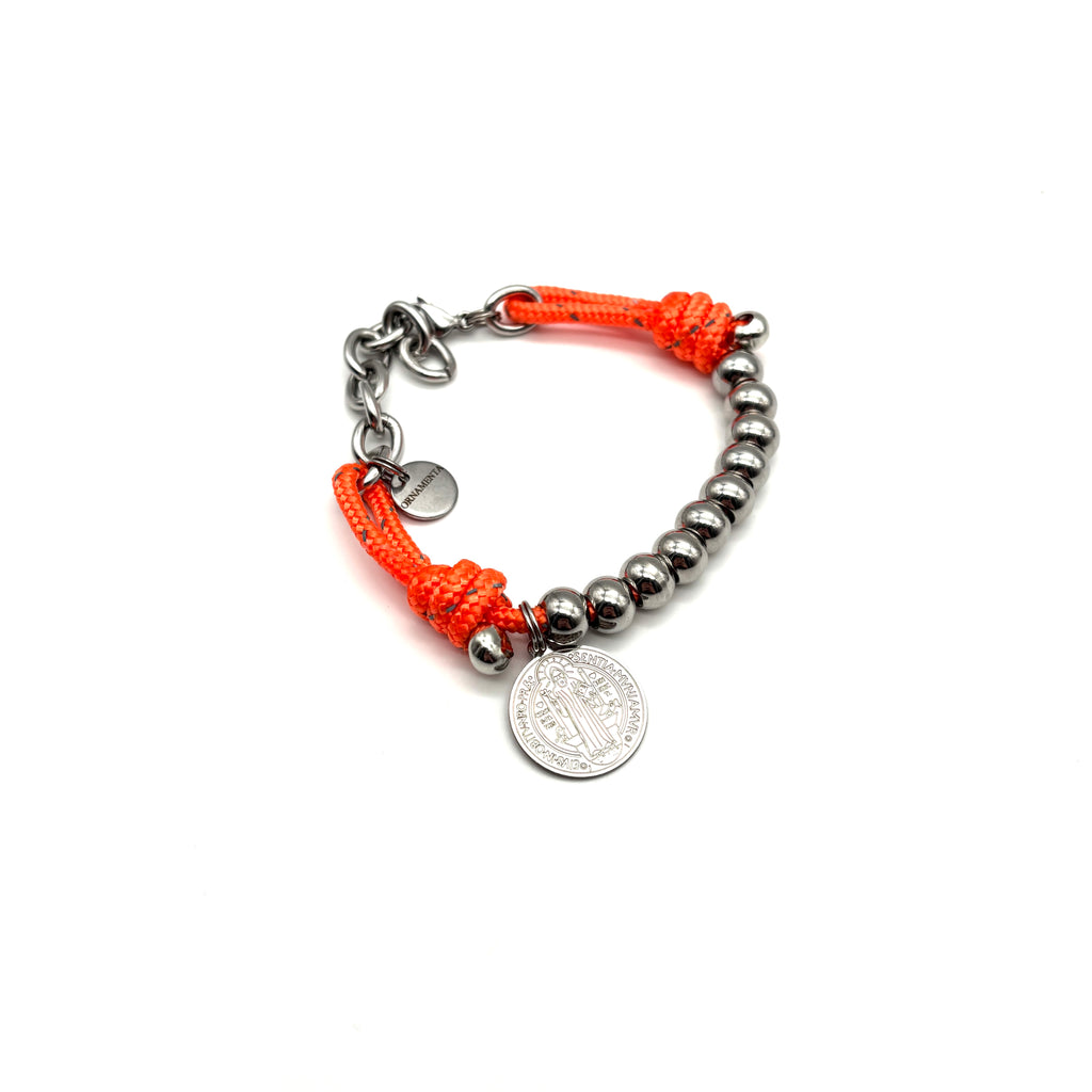 Bracciale in corda arancione - Virtus