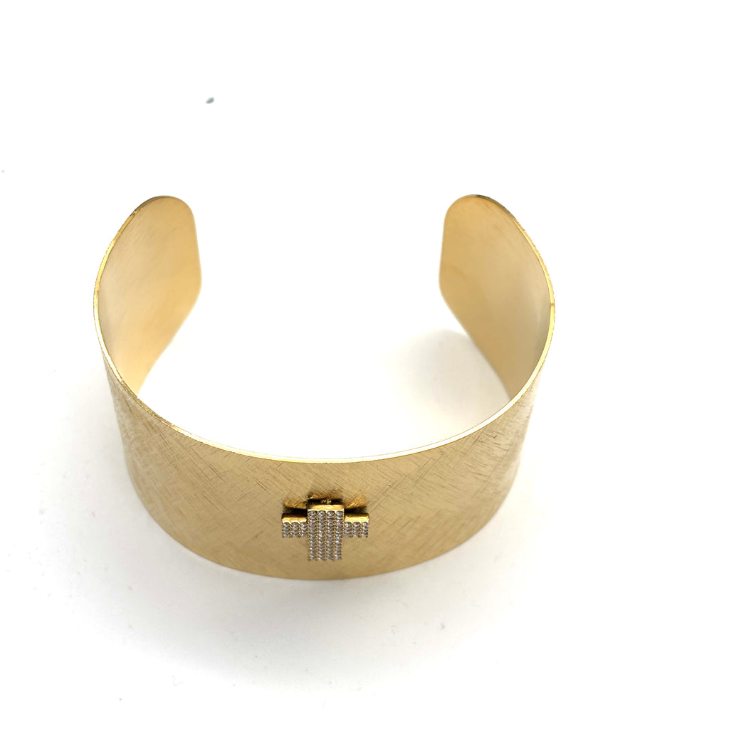 Bracciale fascia Croce Dorato