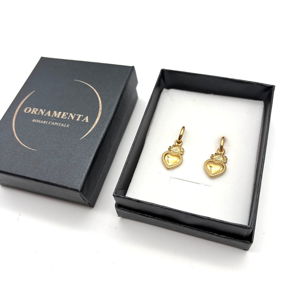 Orecchini pendenti Sacro Cuore - dorati