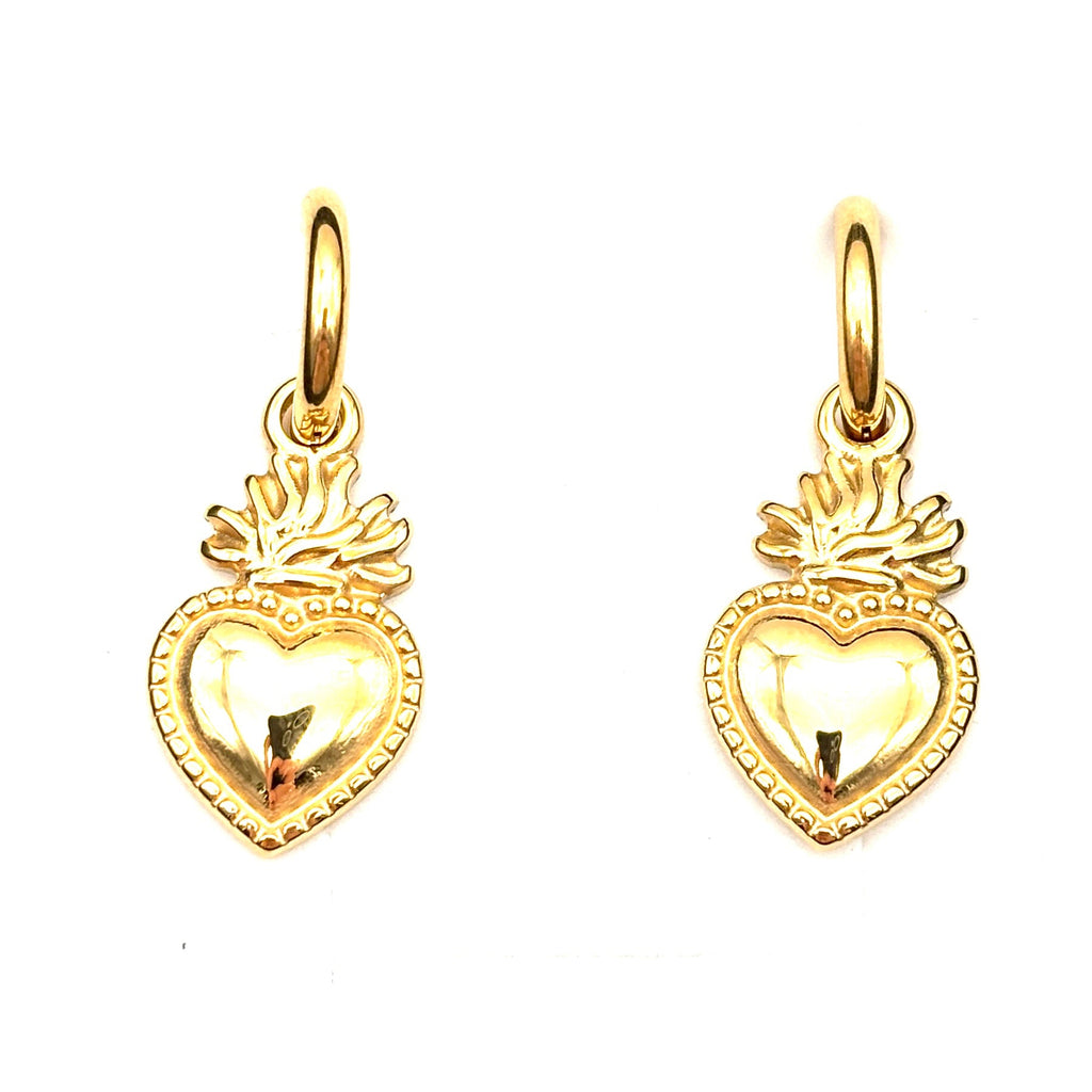 Orecchini pendenti Sacro Cuore - dorati
