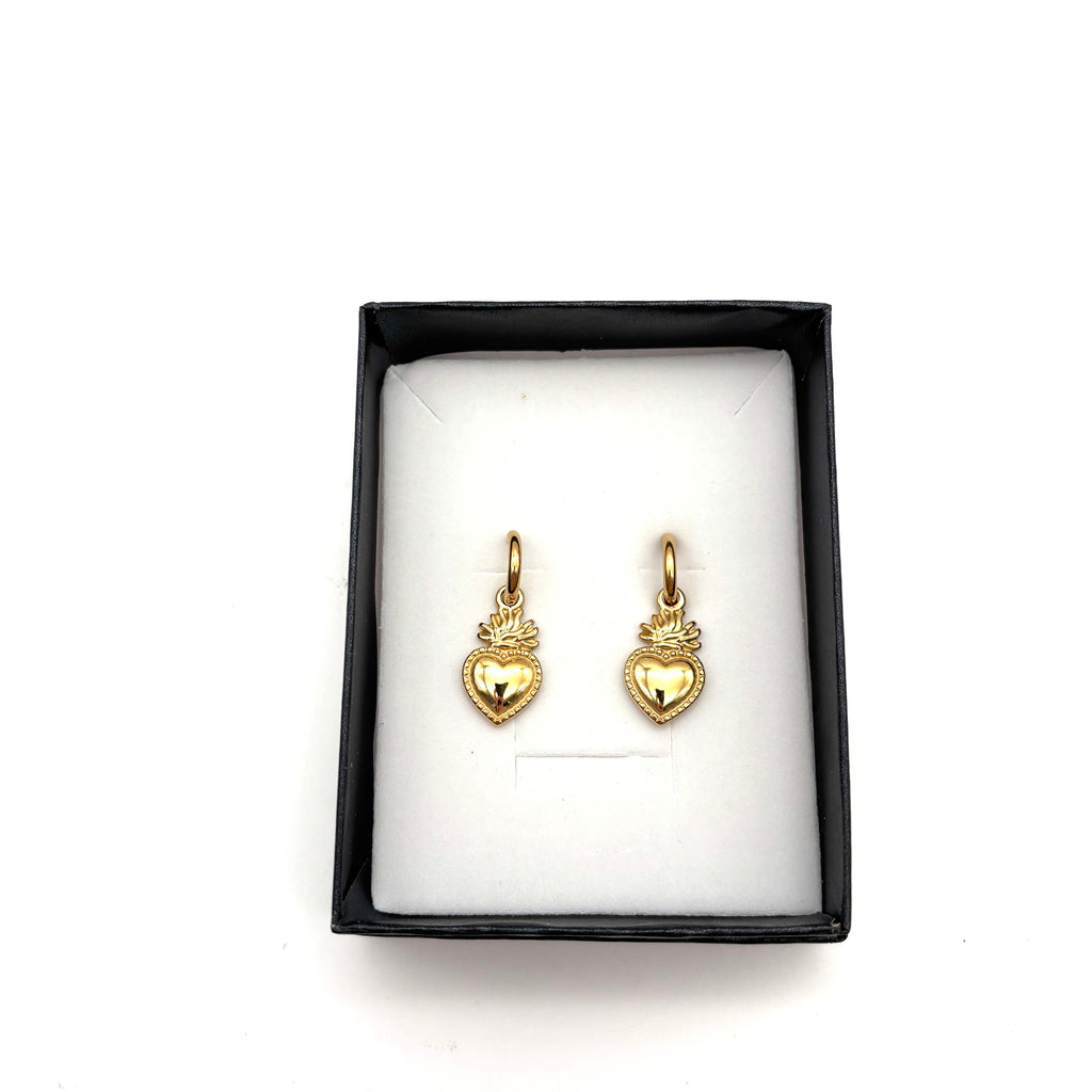 Orecchini pendenti Sacro Cuore - dorati
