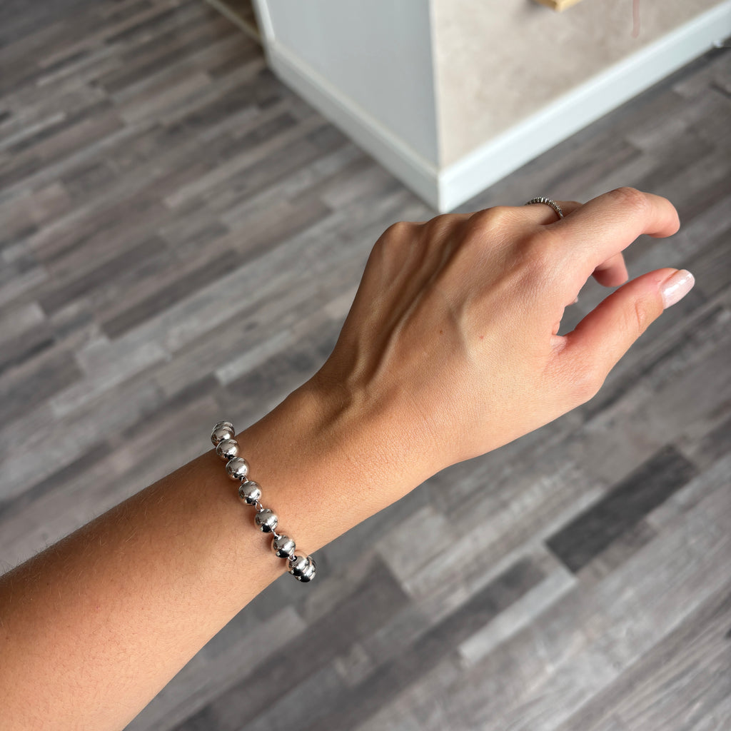 Bracciale Rosario in Argento 925 pallina 8mm