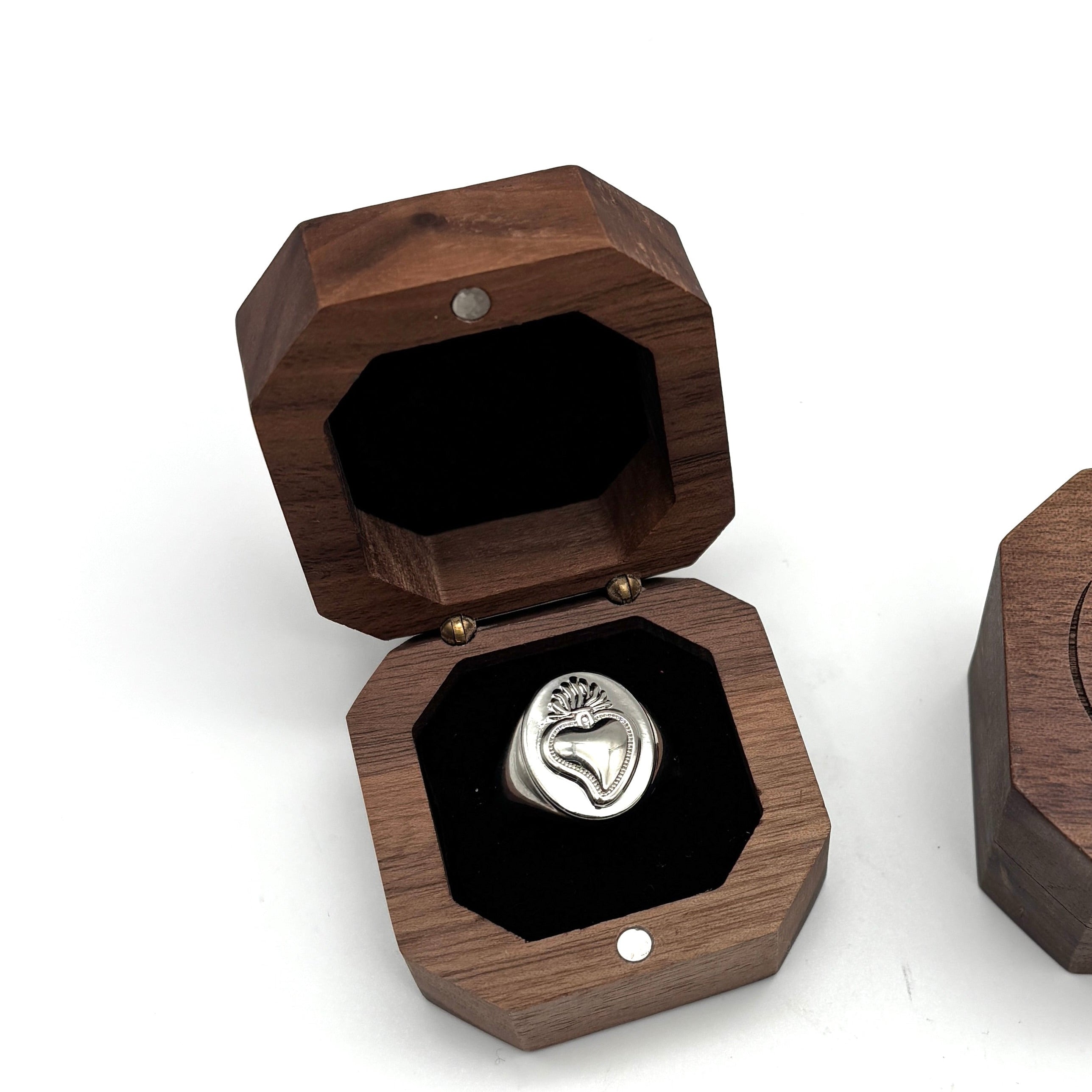 Anello Sacro Cuore - argento