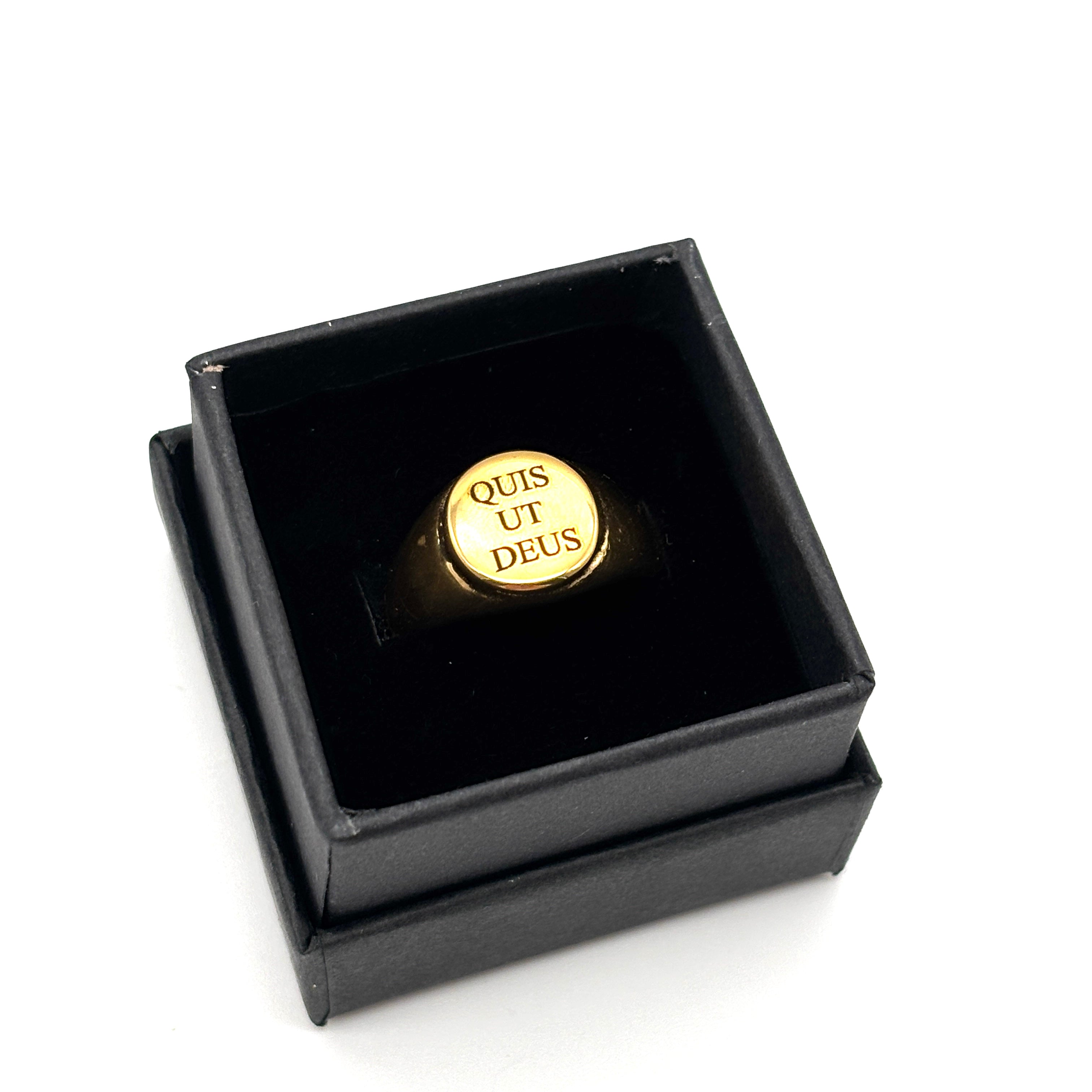 Anello Quis Ut Deus - dorato
