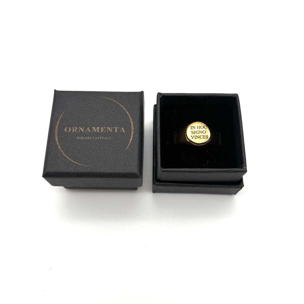 Anello In Hoc Signo Vinces - dorato