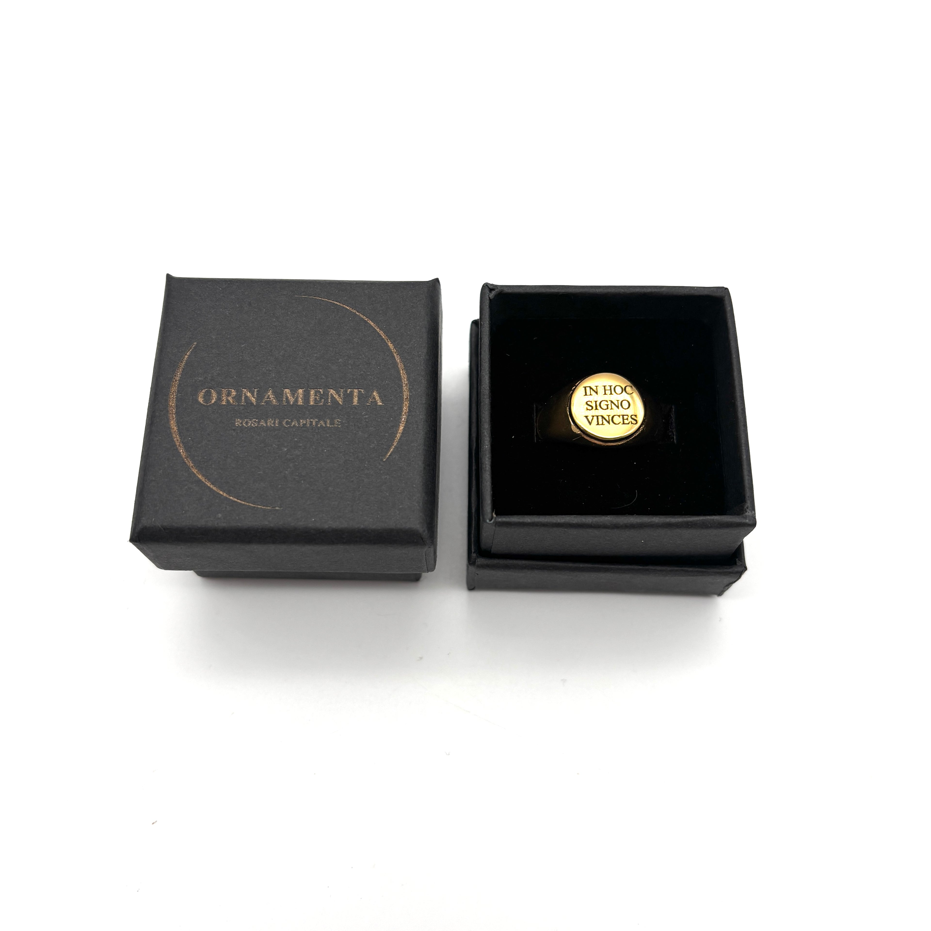 Anello In Hoc Signo Vinces - dorato