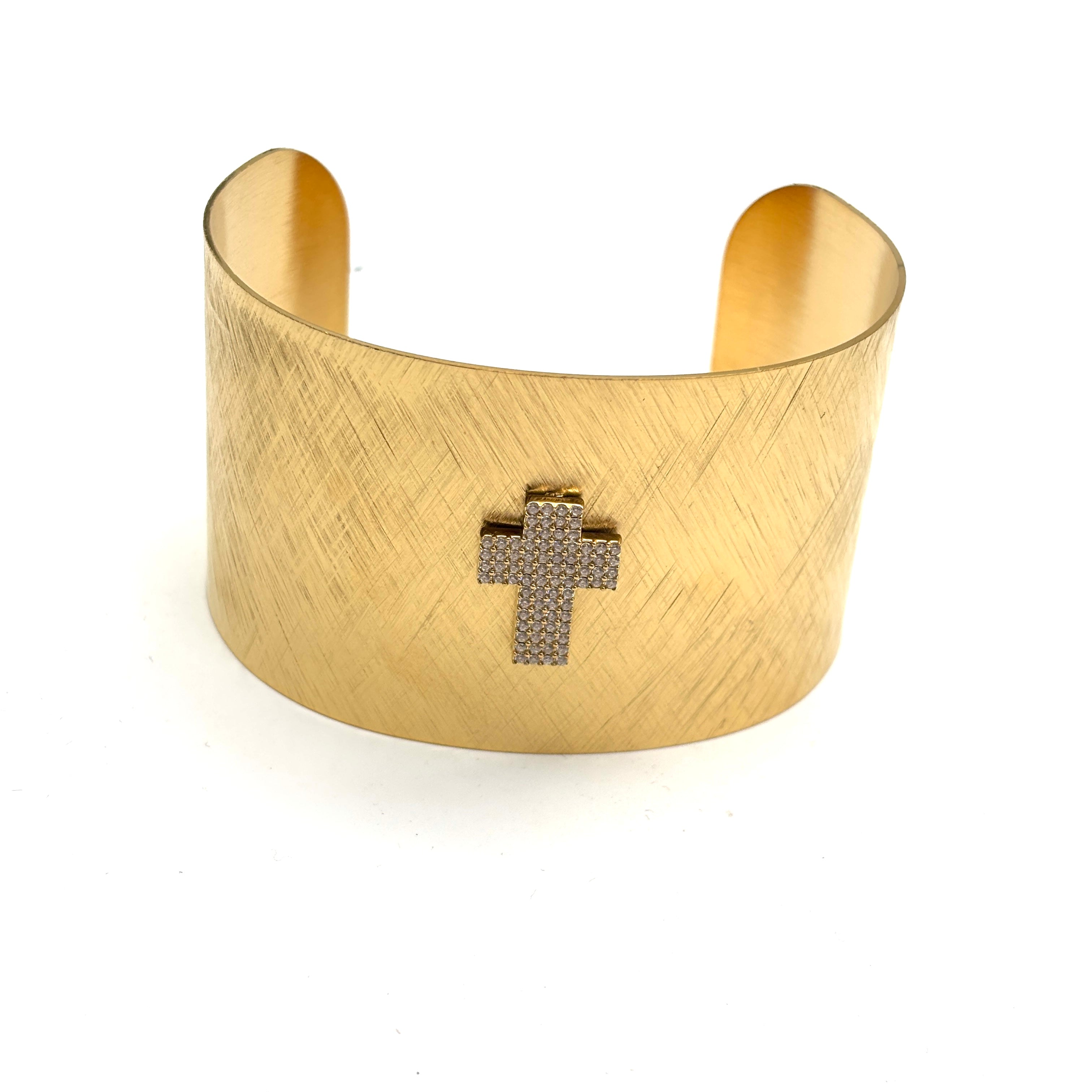 Bracciale fascia Croce Dorato