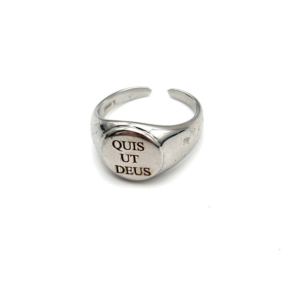 Anello Quis Ut Deus - argento