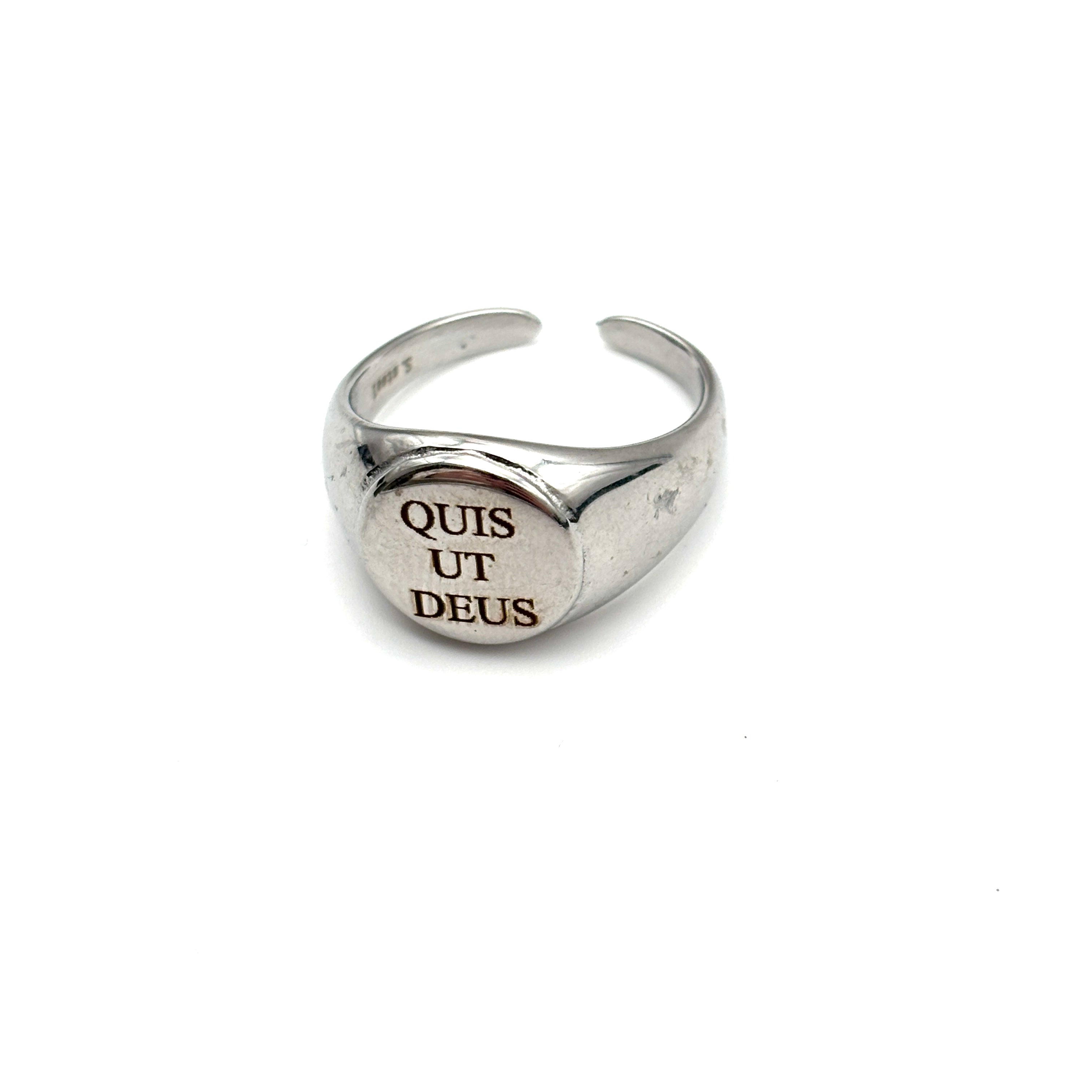 Anello Quis Ut Deus - argento