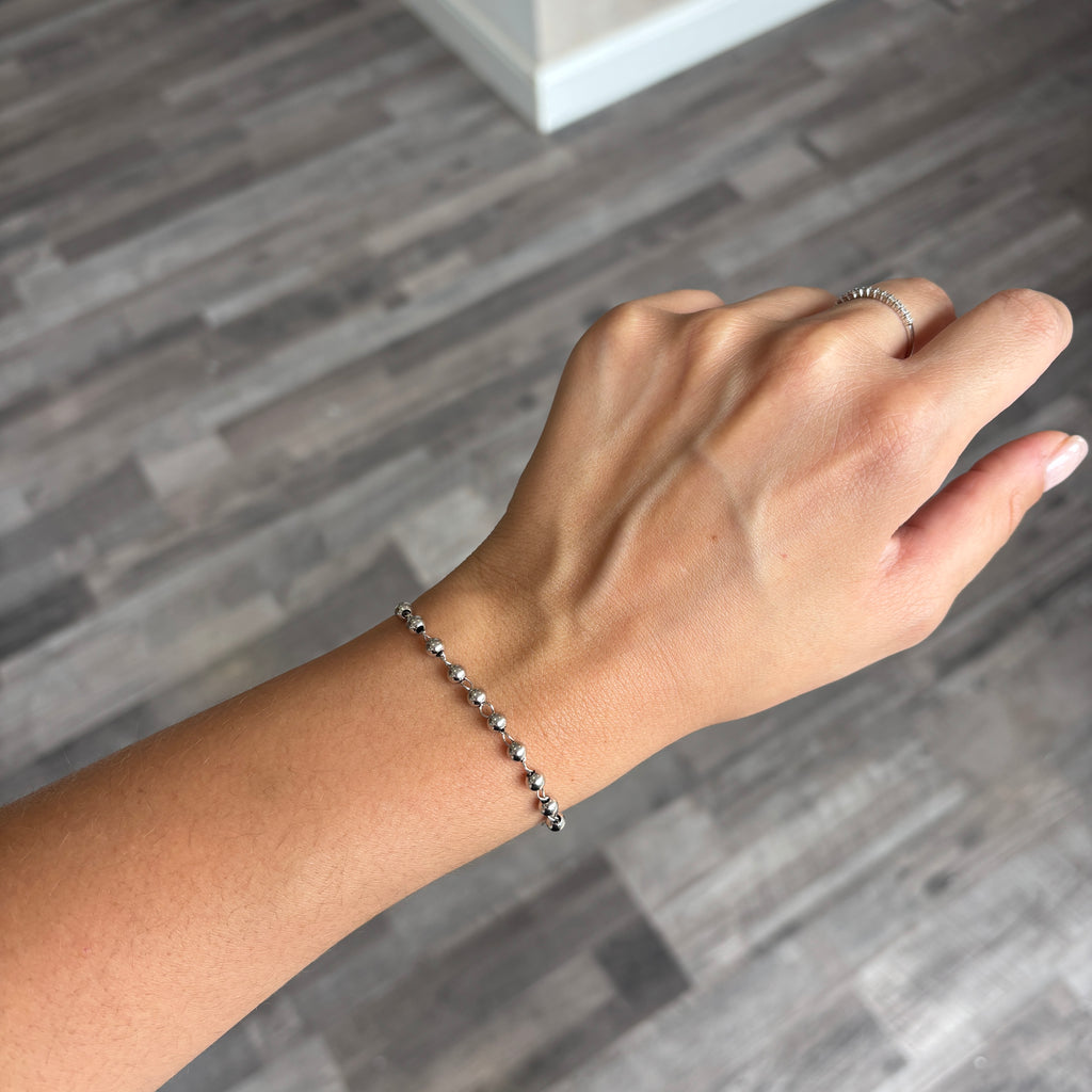 Bracciale Rosario in Argento 925 grani 4mm