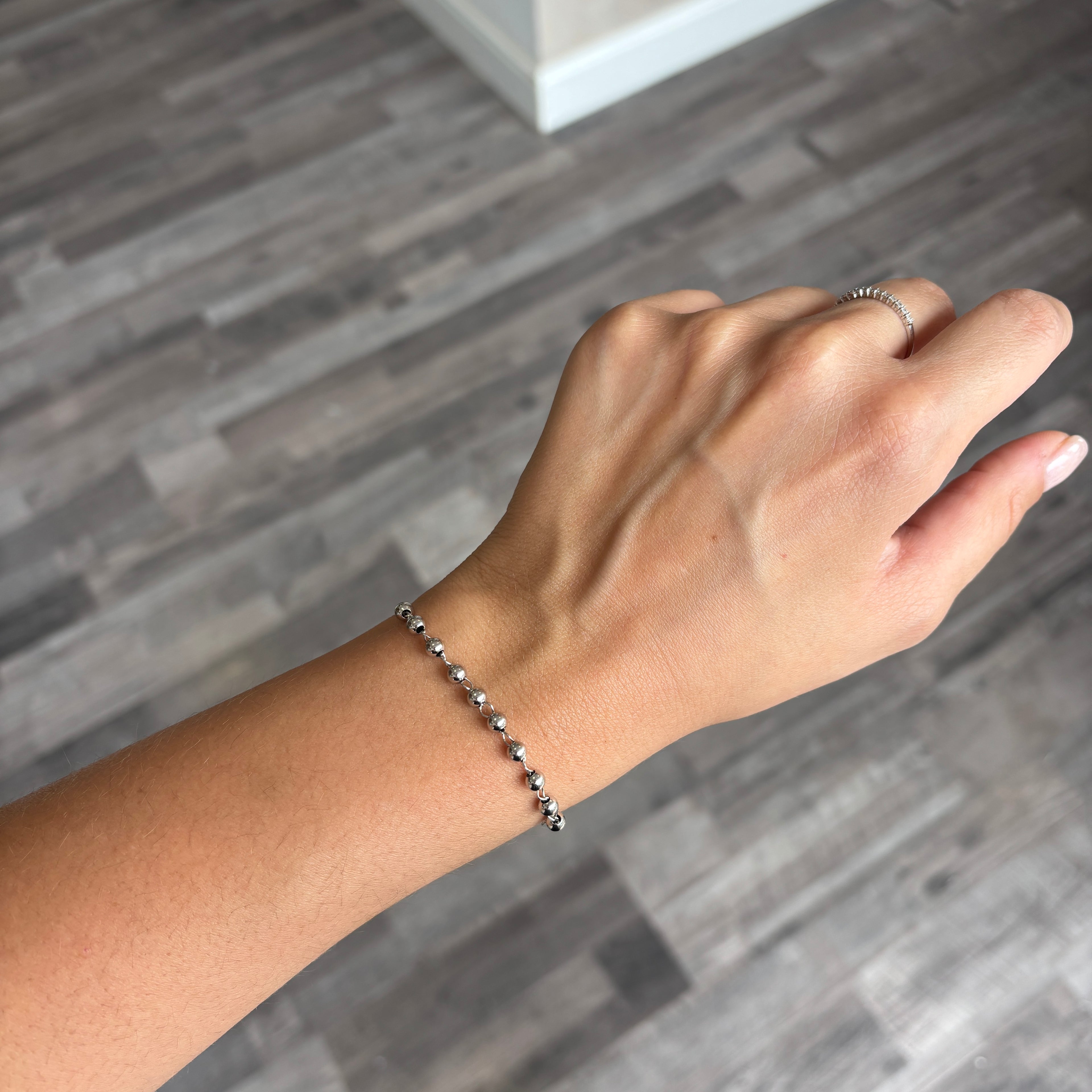 Bracciale Rosario in Argento 925 grani 4mm