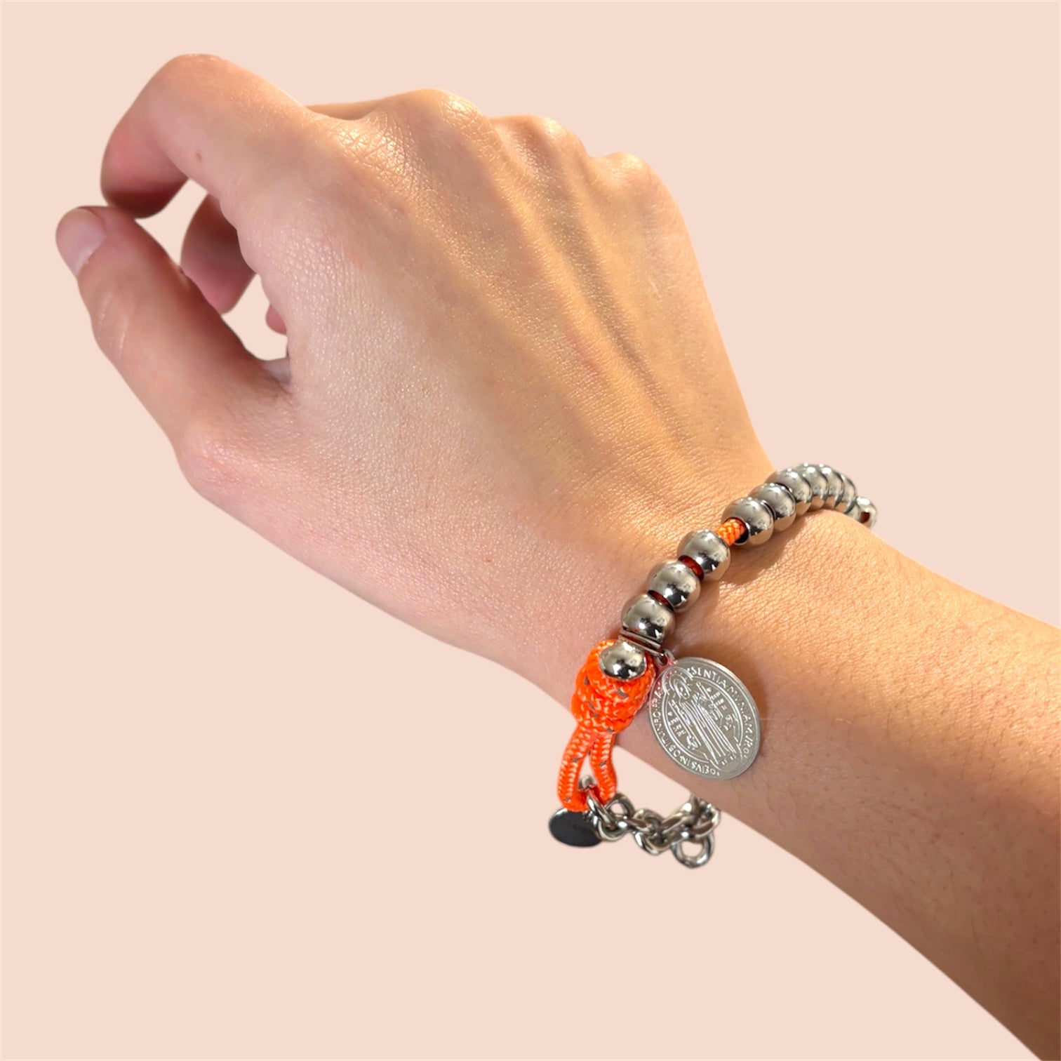 Bracciale in corda arancione - Virtus