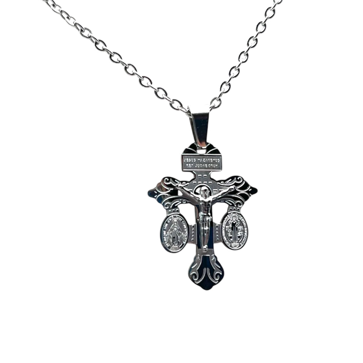 Collana in acciaio - Crux Misericordiae