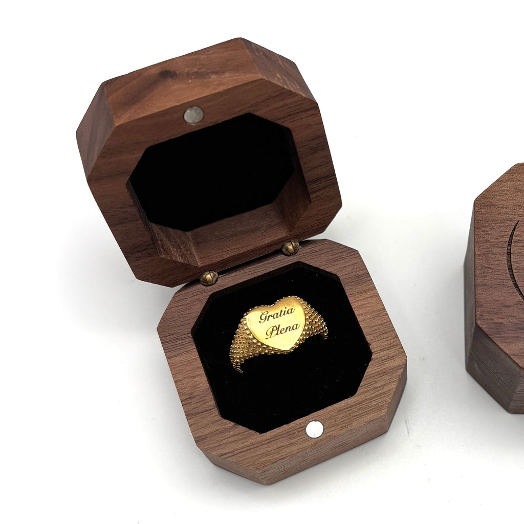 Anello Gratia Plena - argento dorato