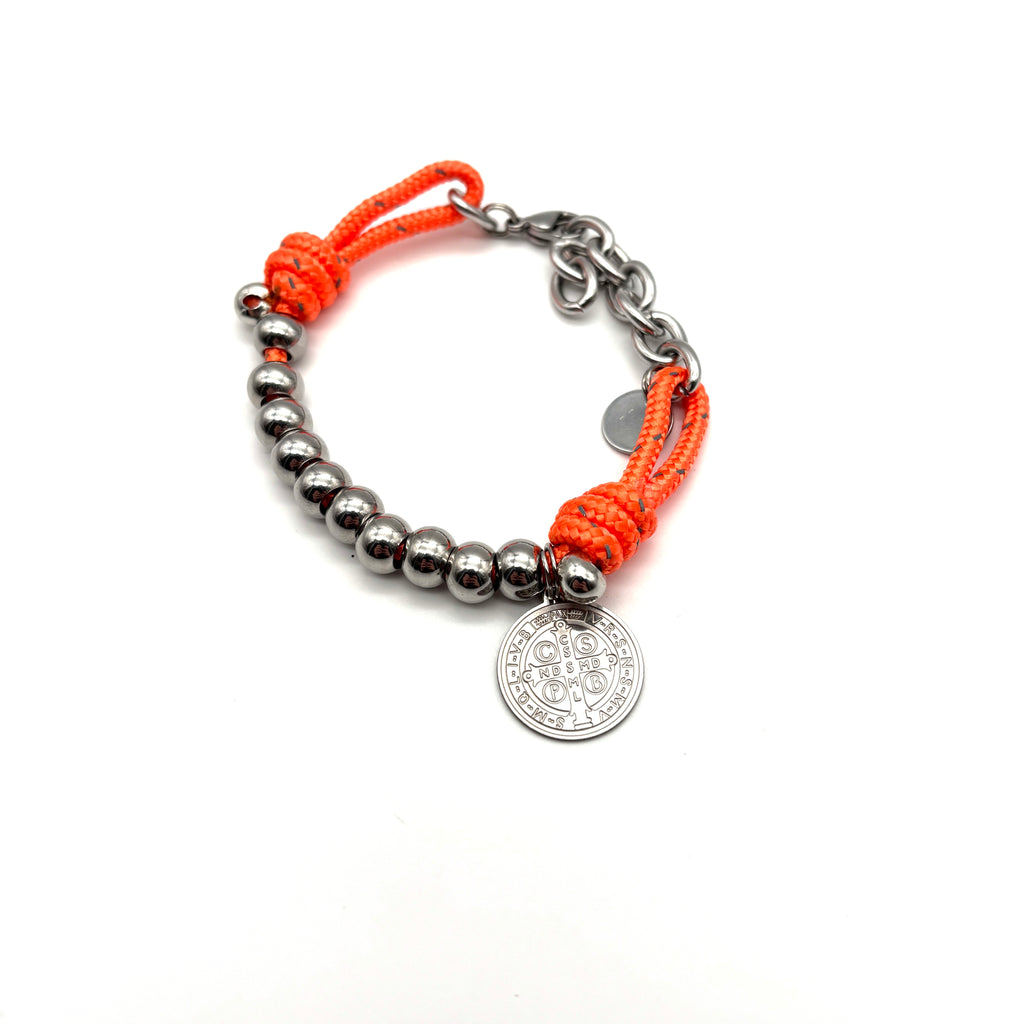 Bracciale in corda arancione - Virtus