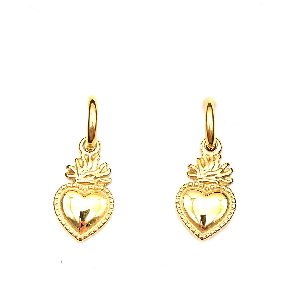 Orecchini pendenti Sacro Cuore - dorati