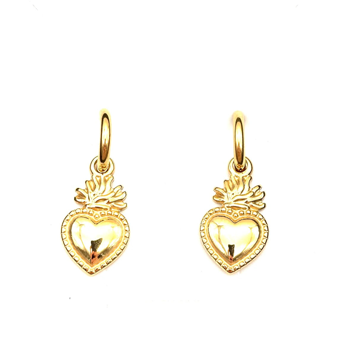 Orecchini pendenti Sacro Cuore - dorati
