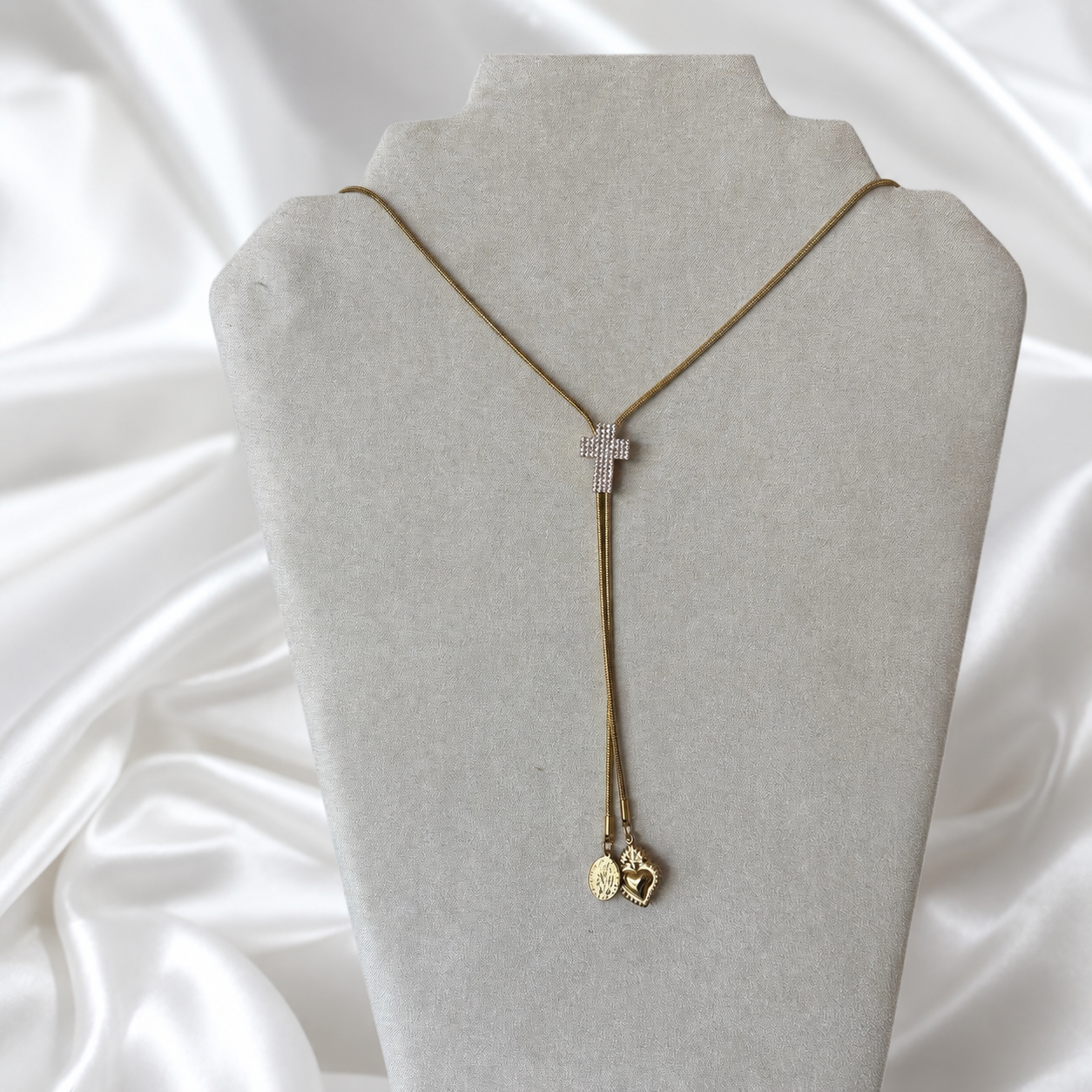 Collana Scorrevole Croce – Gold