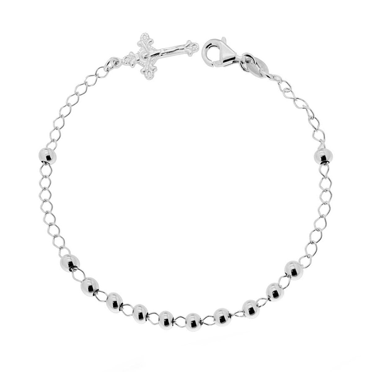 Bracciale Rosario in Argento 925 grani 4mm
