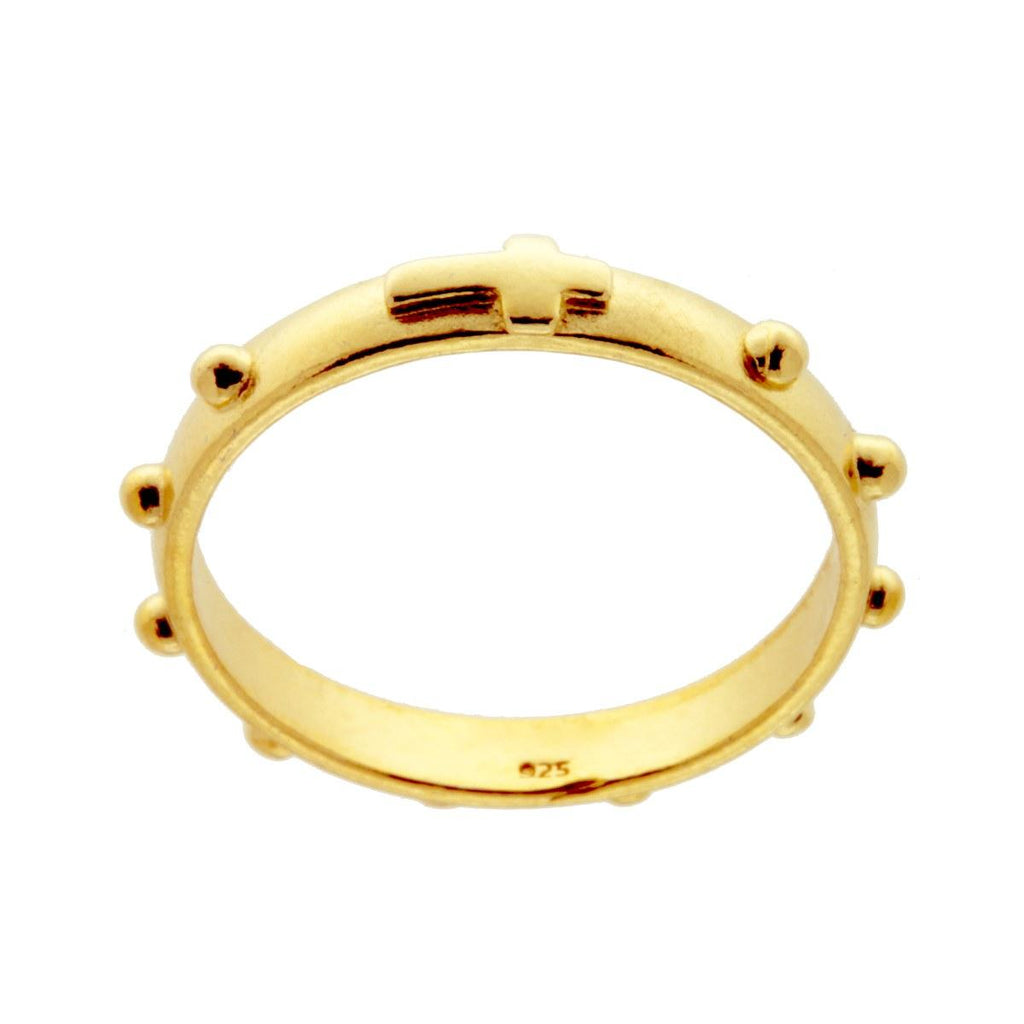 Fedina Rosario in Argento 925 placcato Oro
