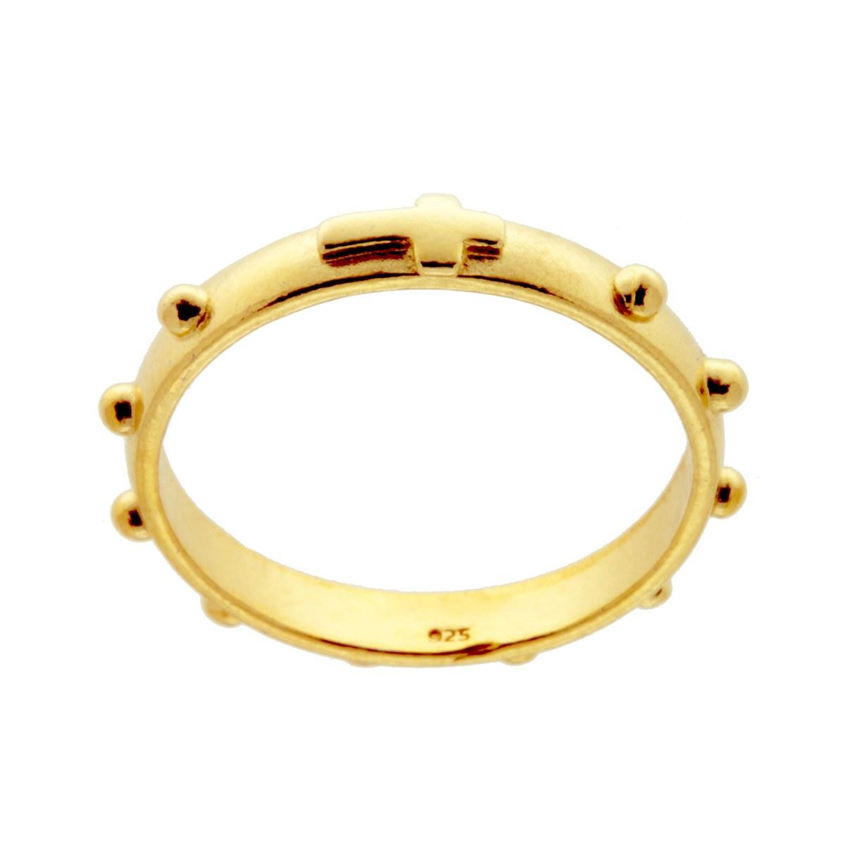 Fedina Rosario in Argento 925 placcato Oro